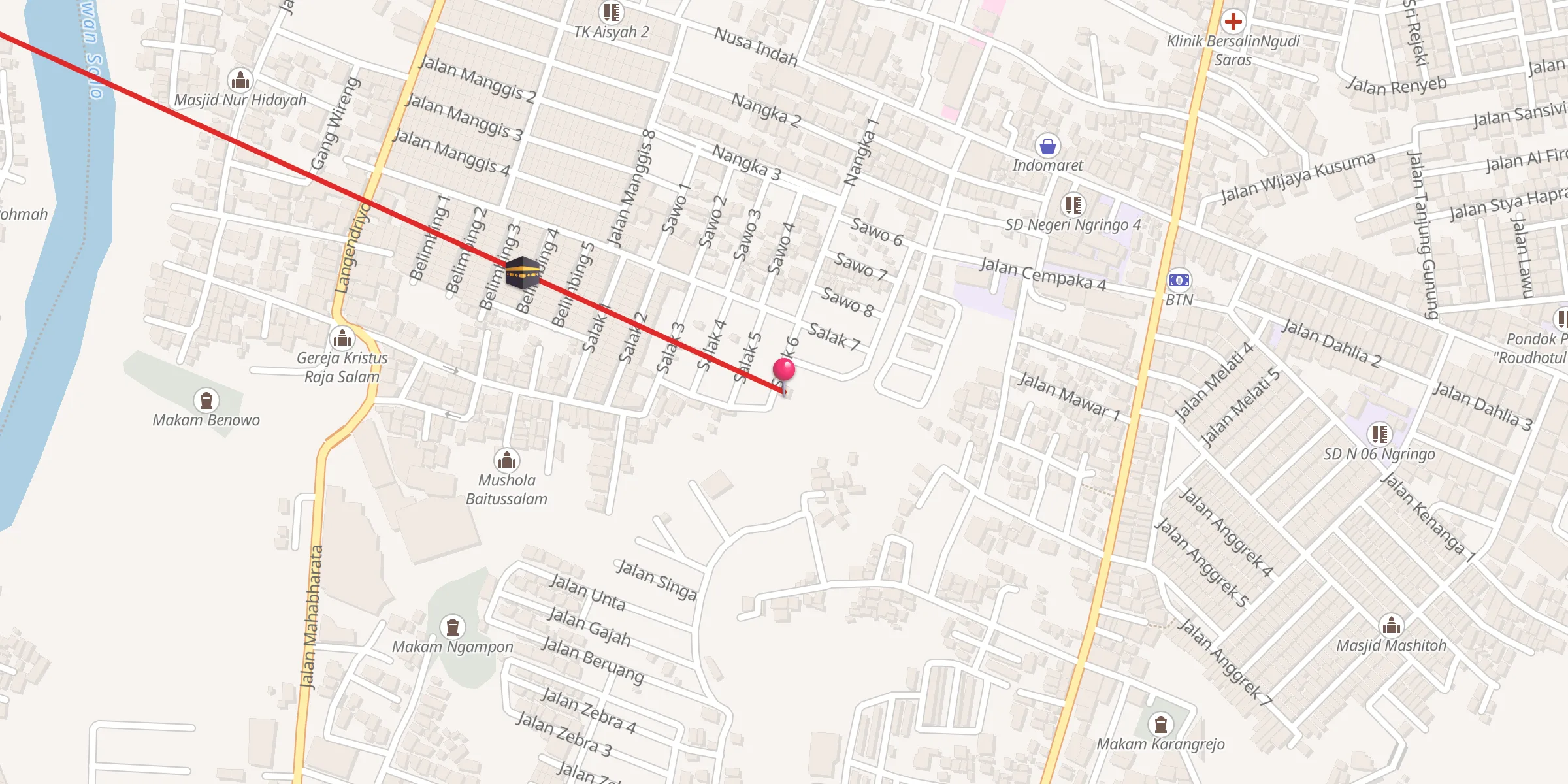 Carte de localisation : Masjid Al Falah