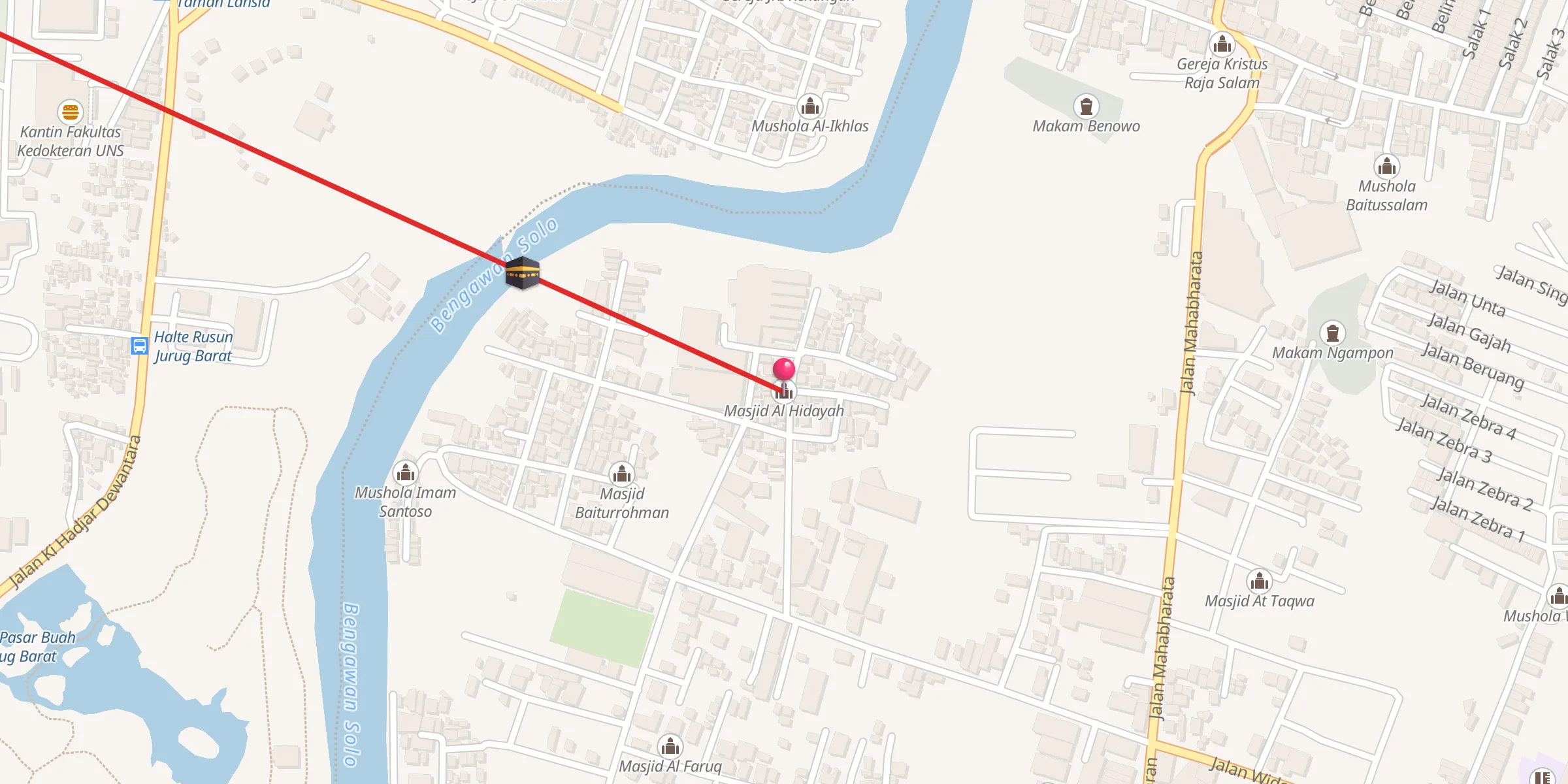 Carte de localisation : Masjid Al Hidayah