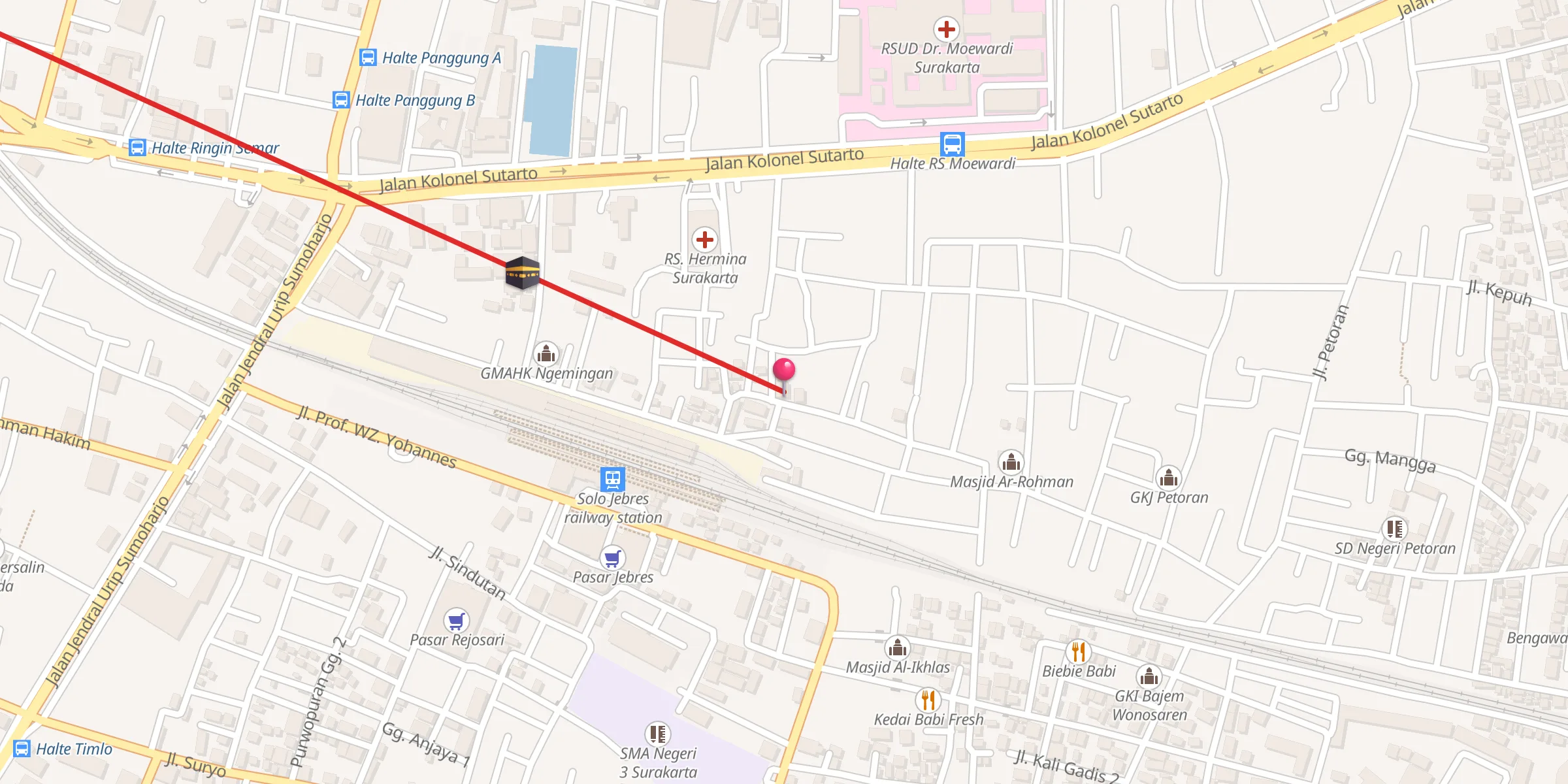 Carte de localisation : Masjid Al Hidayah