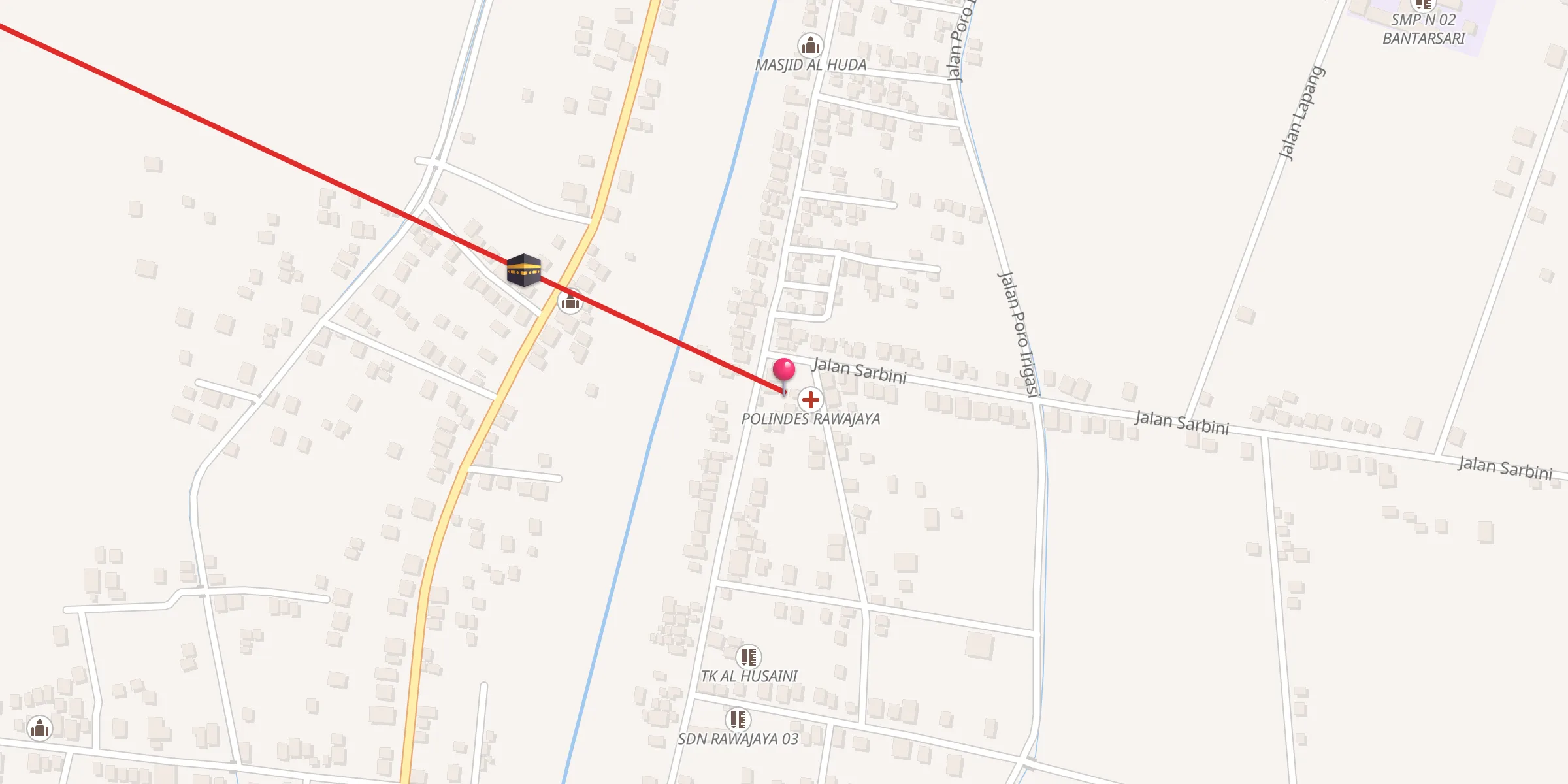 Carte de localisation : MUSHOLA AL IKHLAS