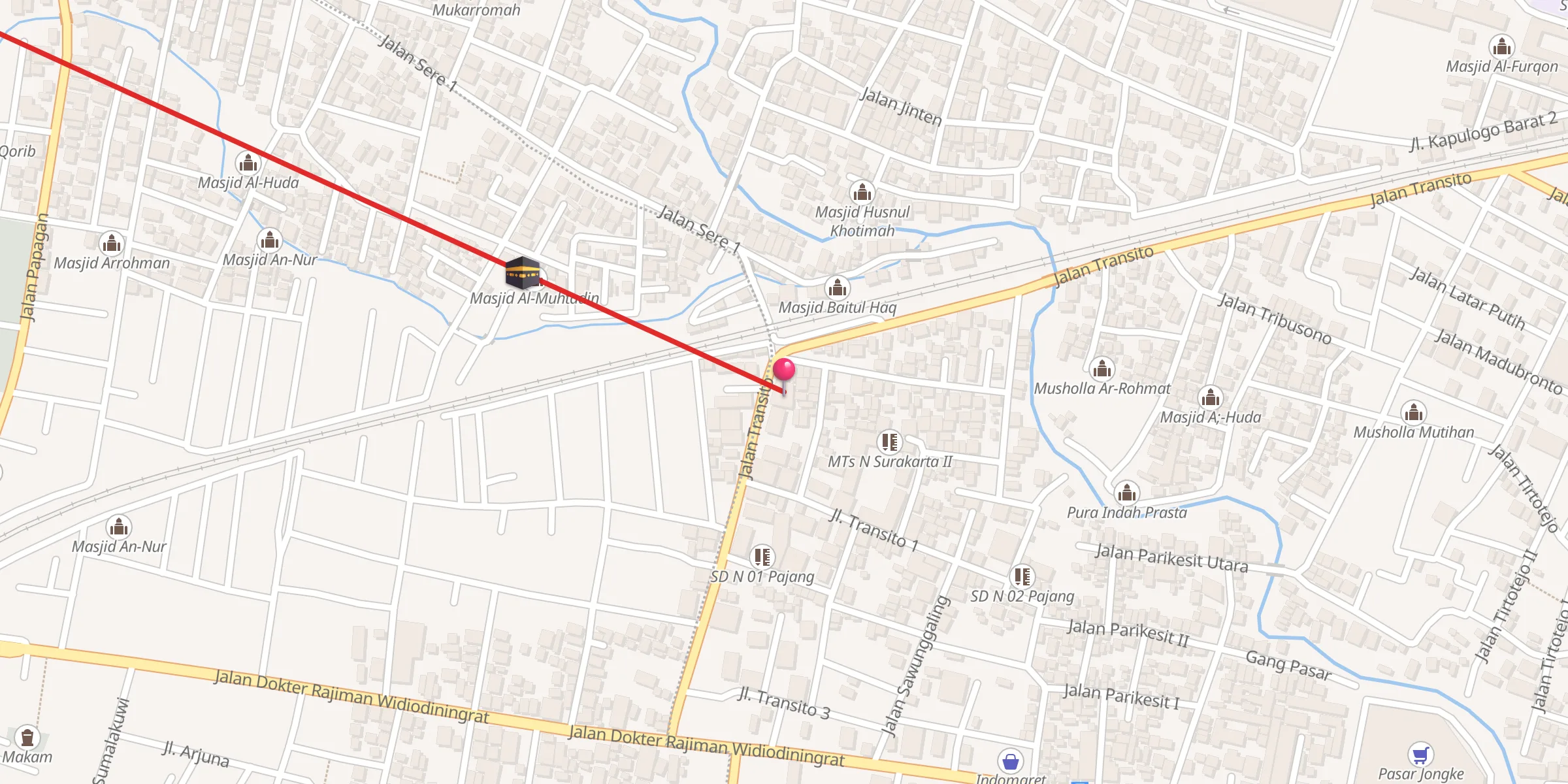 Carte de localisation : Masjid Abu Bakar Ash-Shidiq