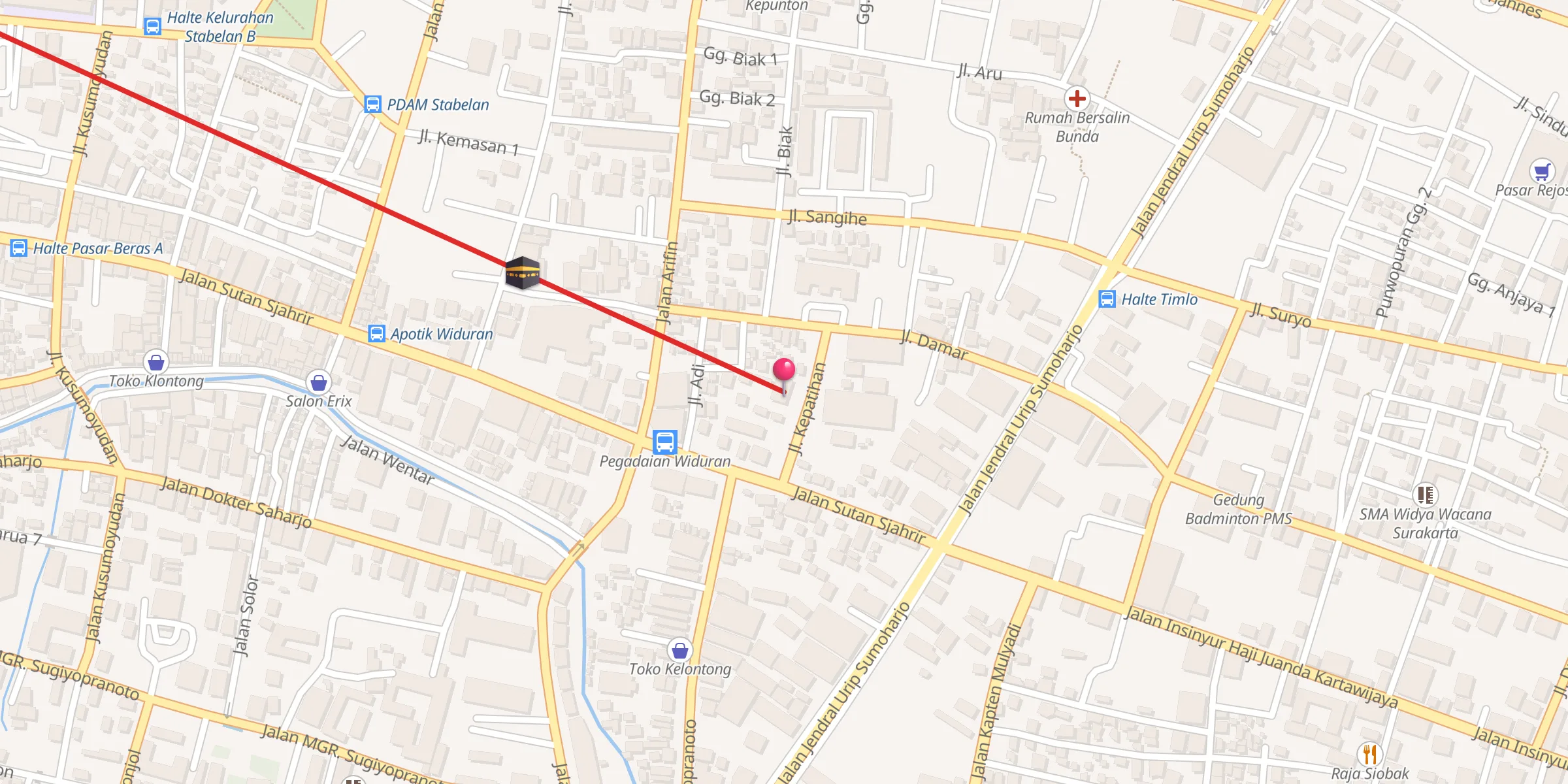 Carte de localisation : Masjid Al Fatih Kepatihan