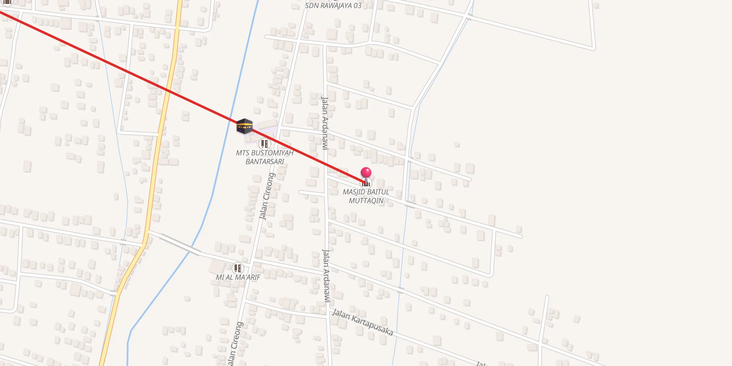 Carte de localisation : MASJID BAITUL MUTTAQIN