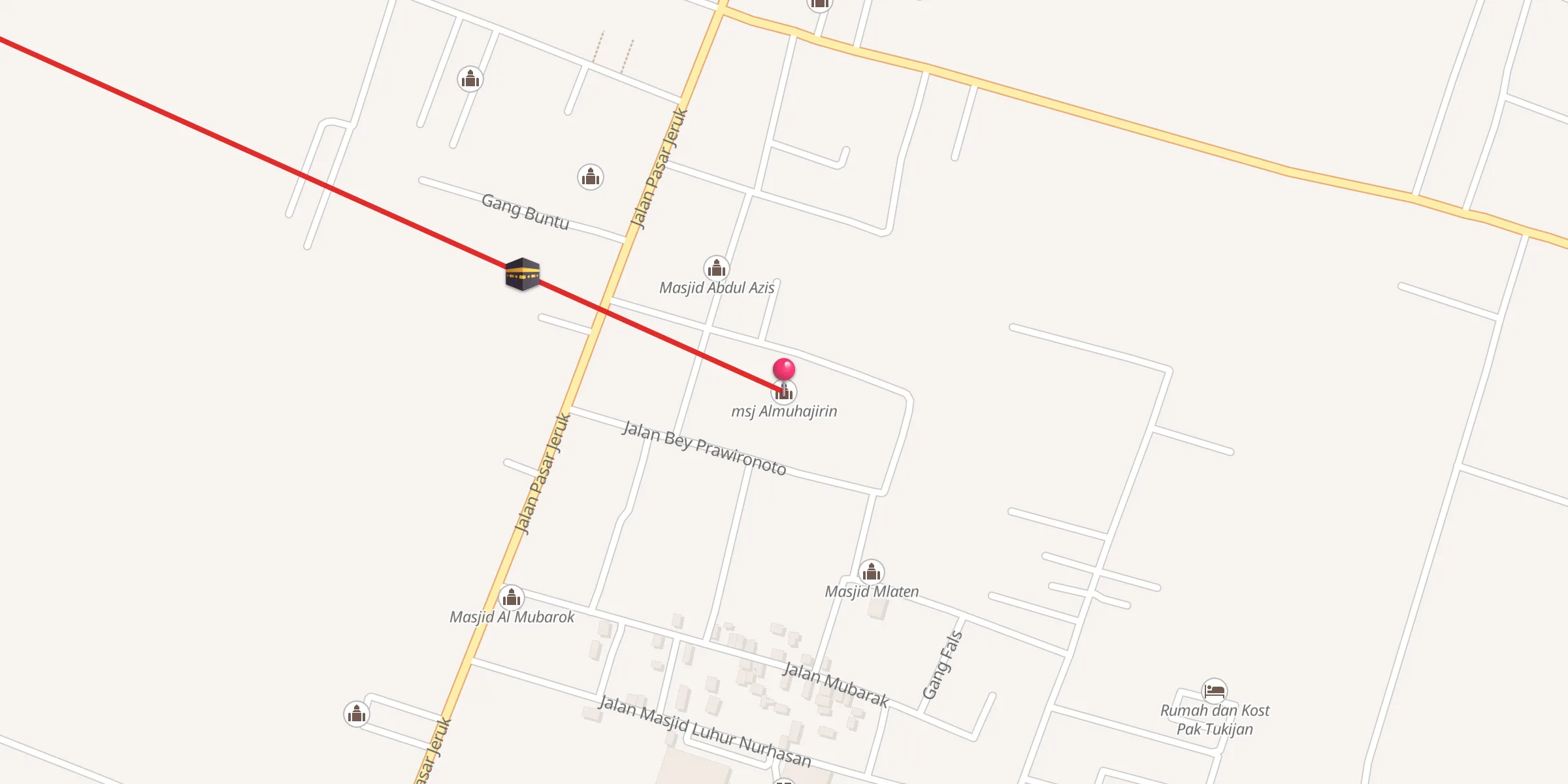 Carte de localisation : msj Almuhajirin