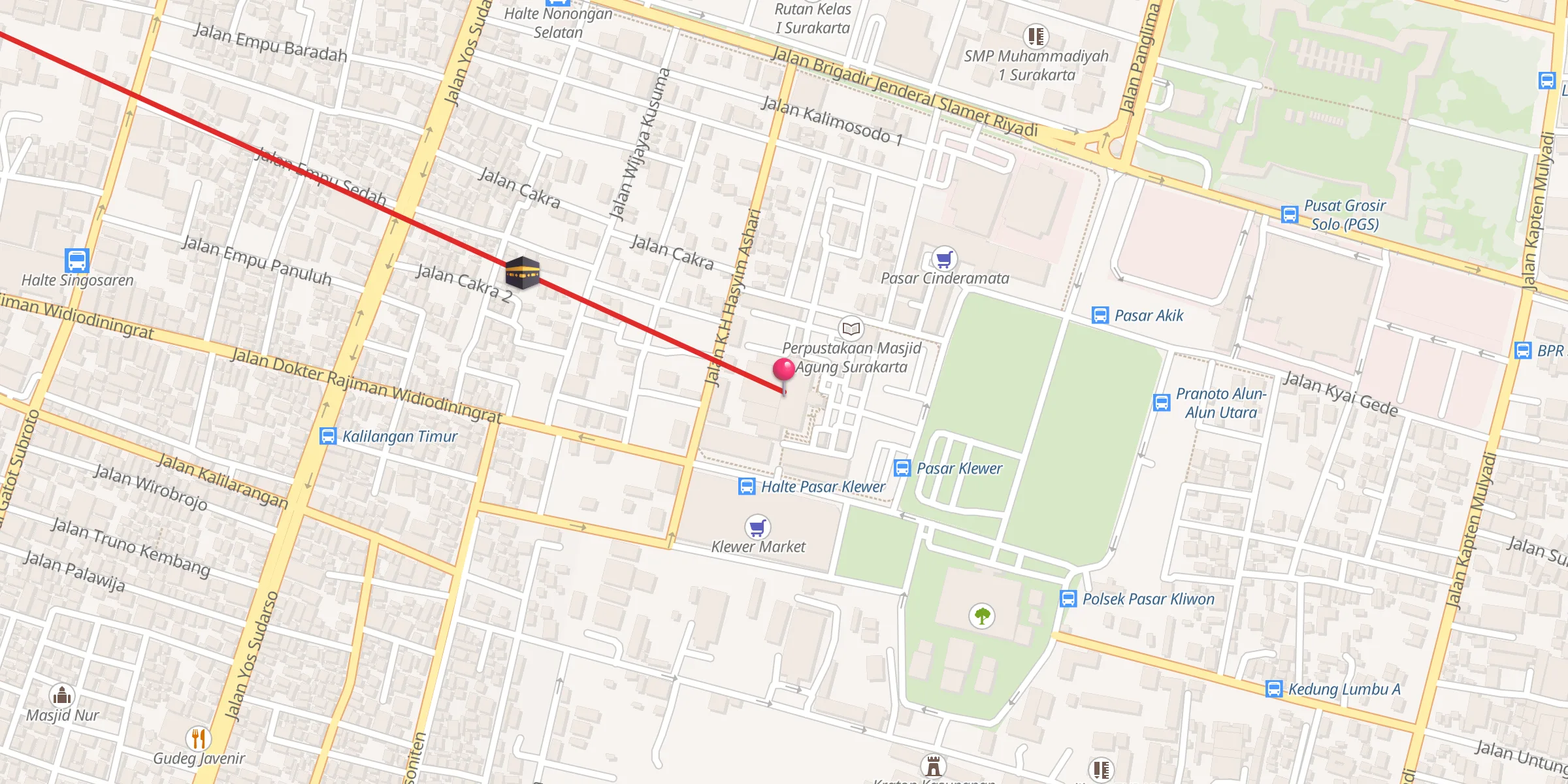 Carte de localisation : Masjid Agung Surakarta