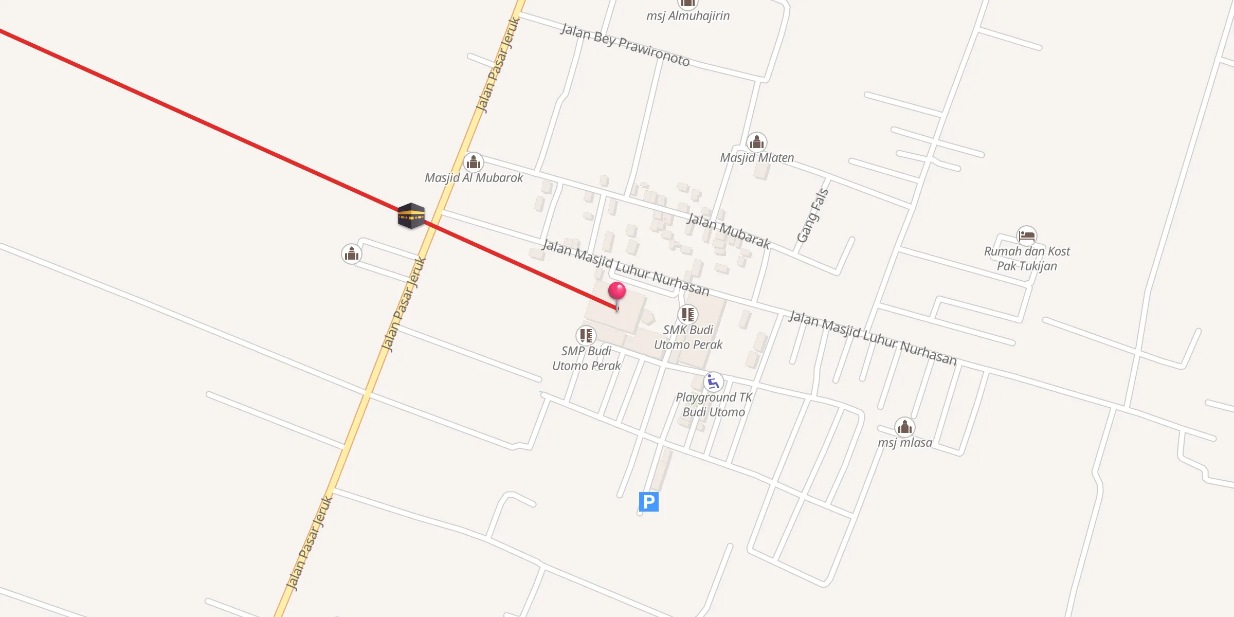 Carte de localisation : Masjid Luhur Nurhasan