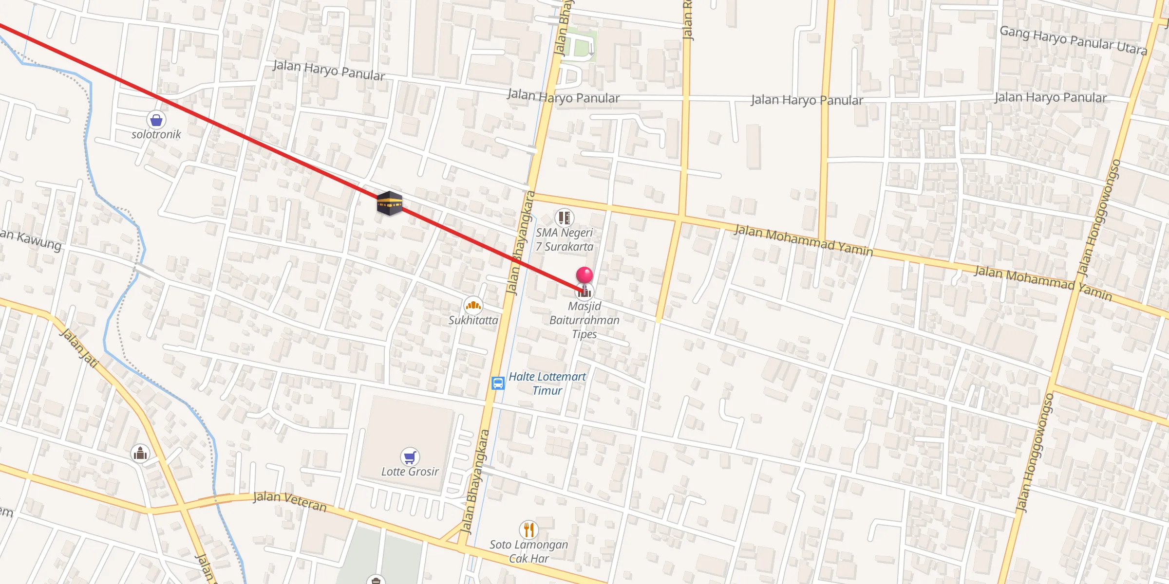 Carte de localisation : Masjid Baiturrahman Tipes