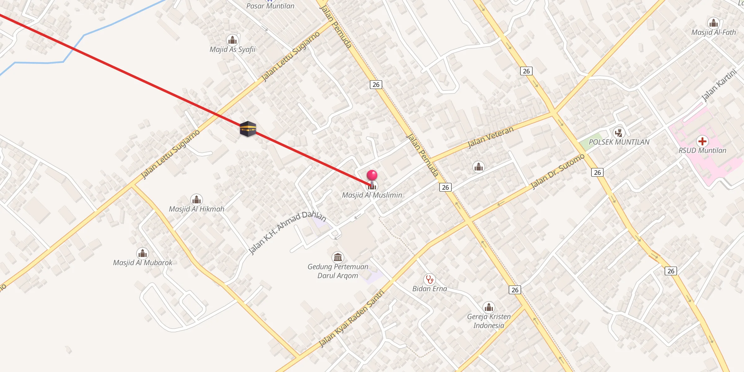 Carte de localisation : Masjid Al Muslimin