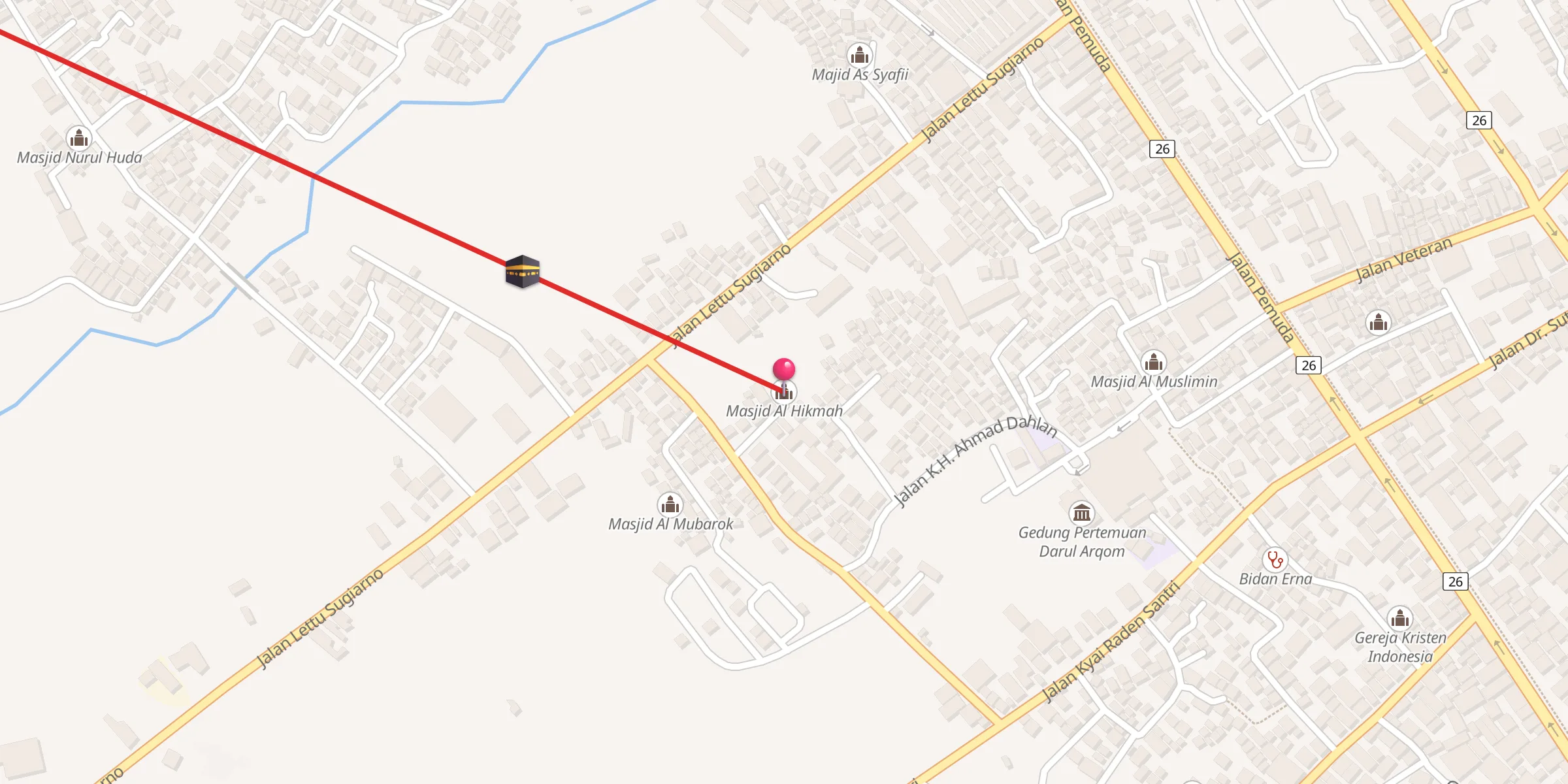 Carte de localisation : Masjid Al Hikmah