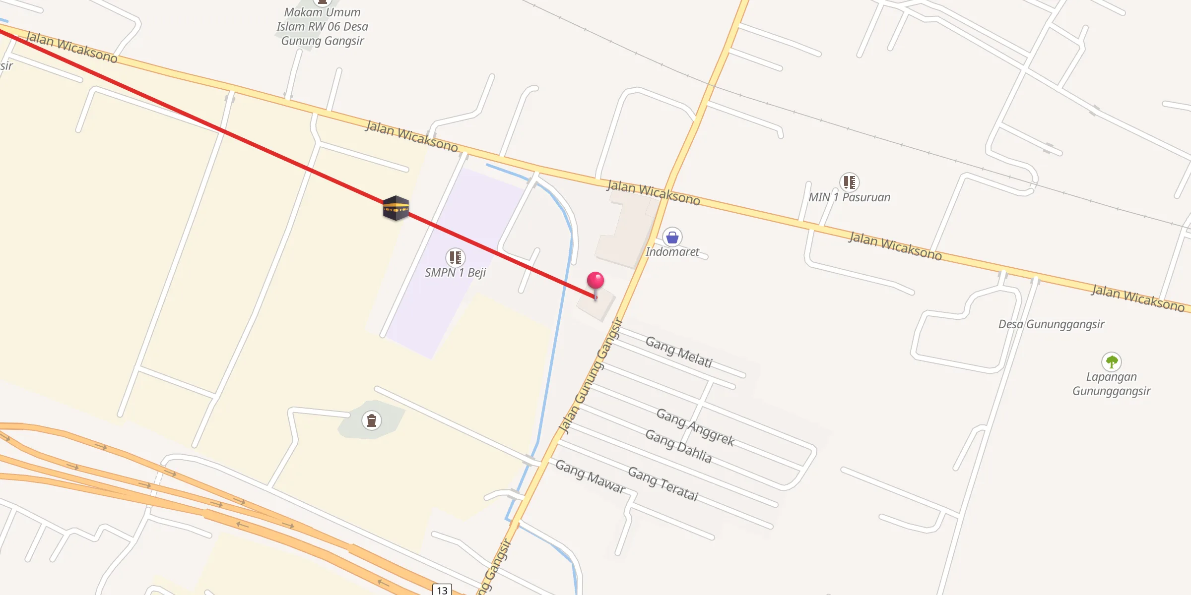 Carte de localisation : Masjid Jami Ash Shiddiq