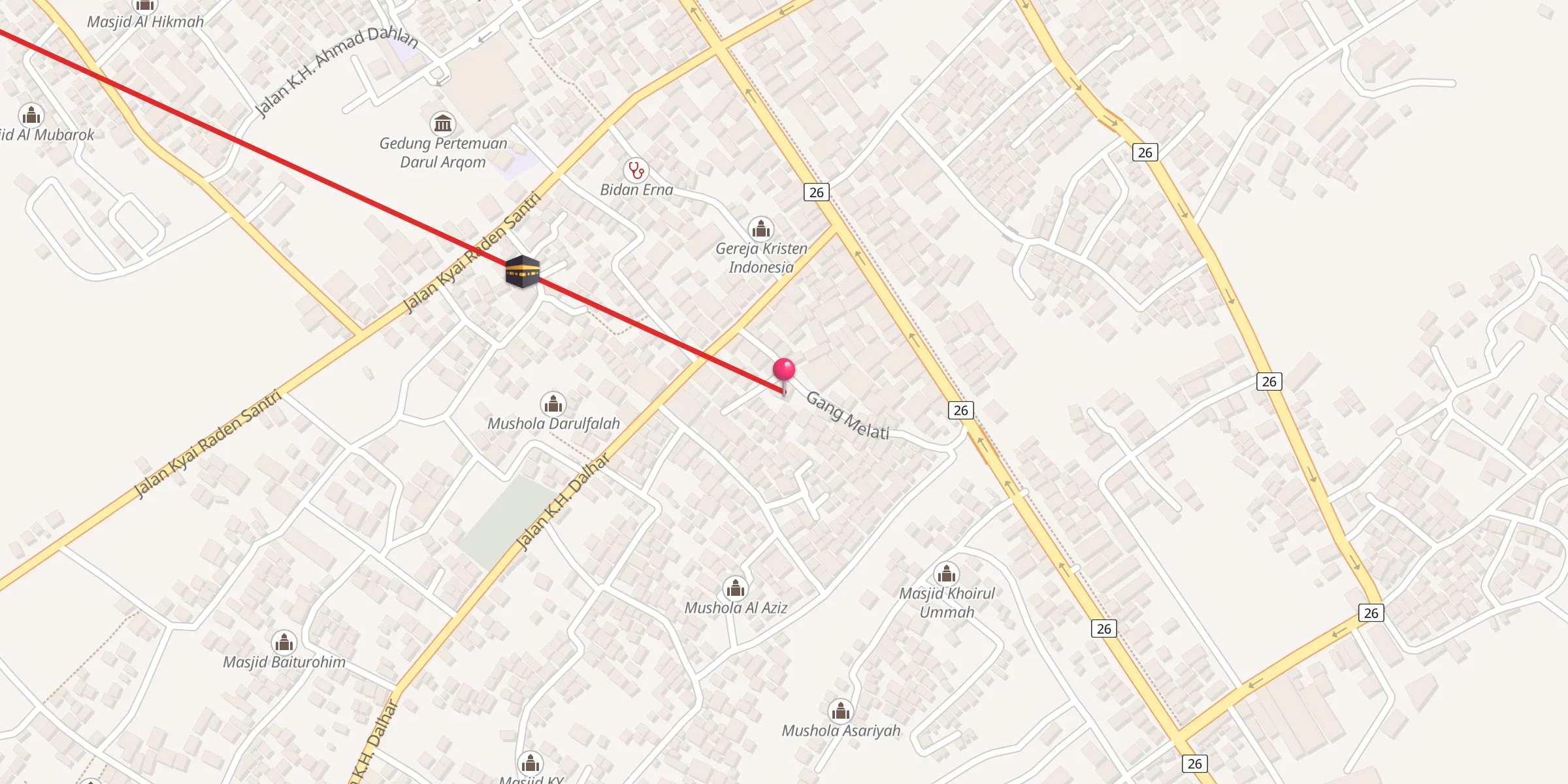 Carte de localisation : Masjid Al Muslimun