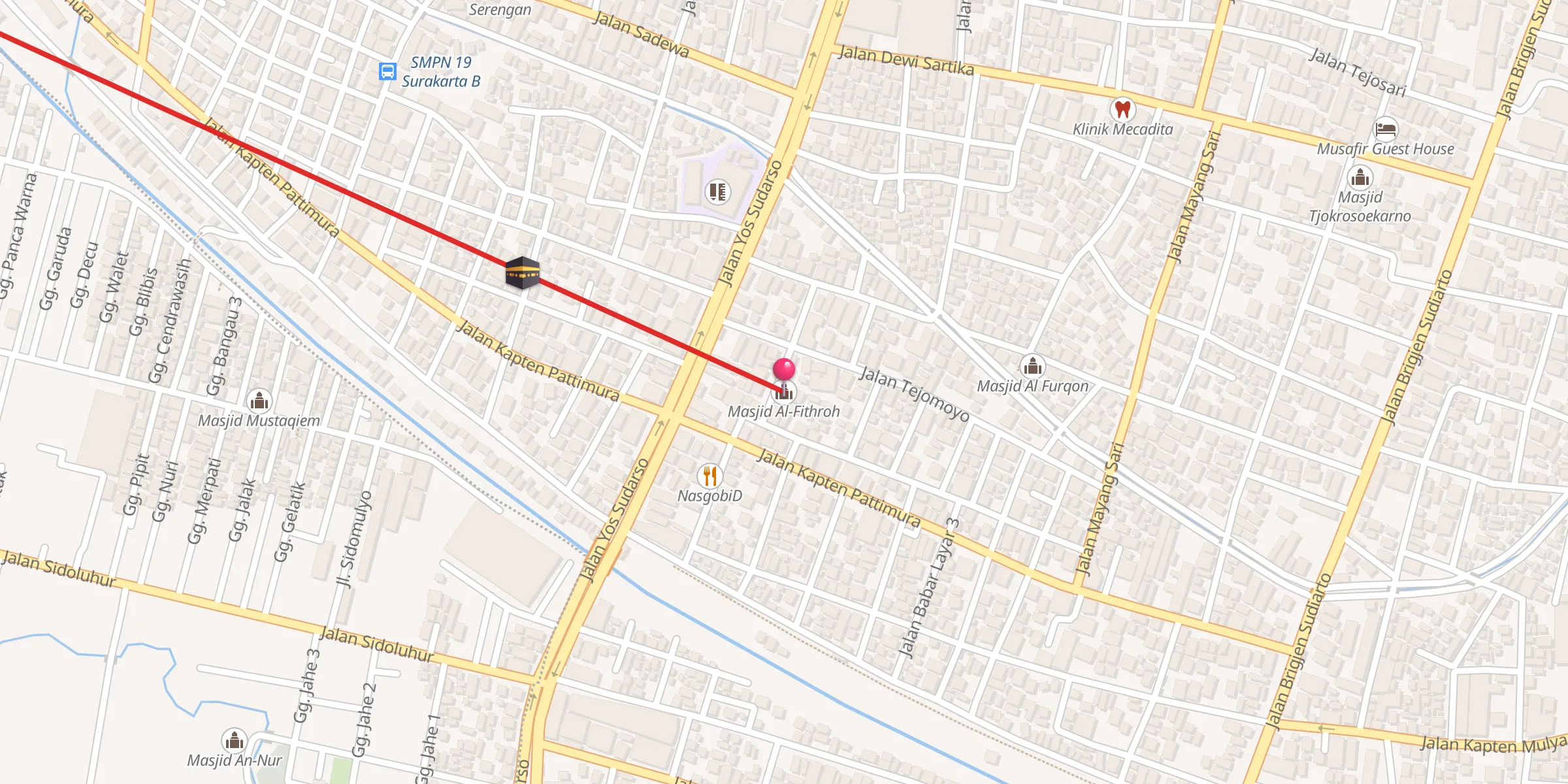 Carte de localisation : Masjid Al-Fithroh