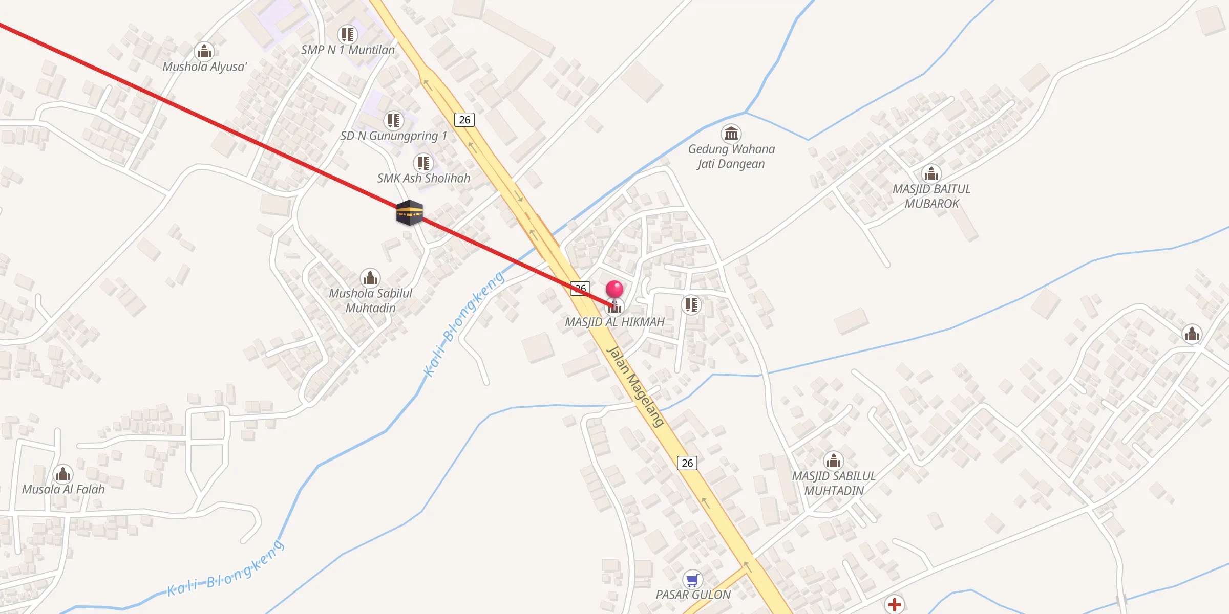 Carte de localisation : MASJID AL HIKMAH