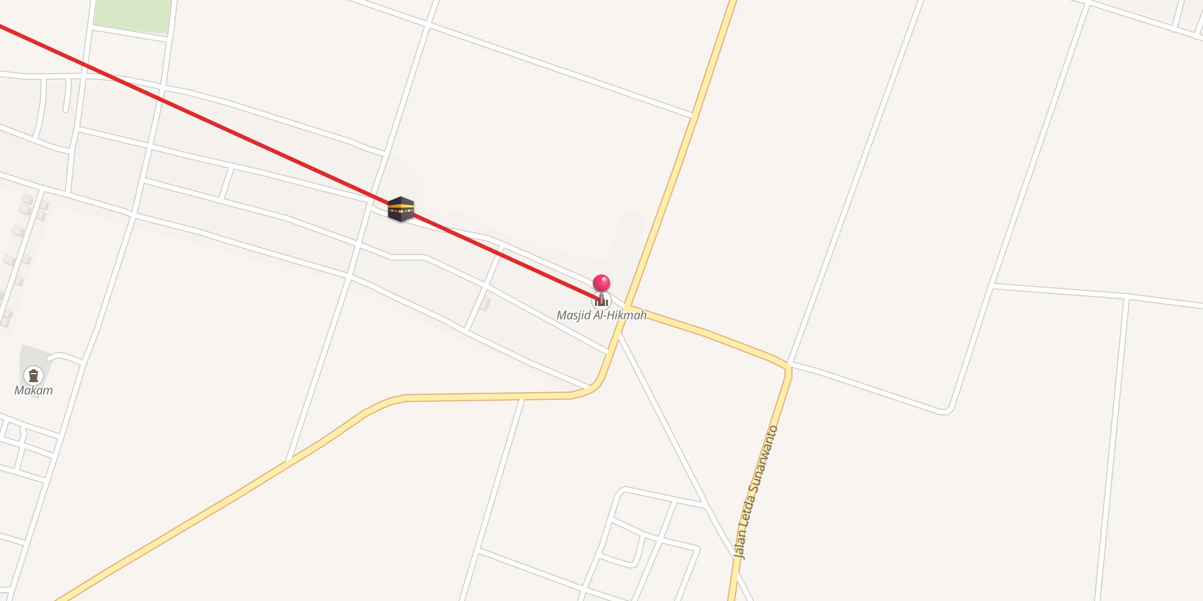 Carte de localisation : Masjid Al-Hikmah