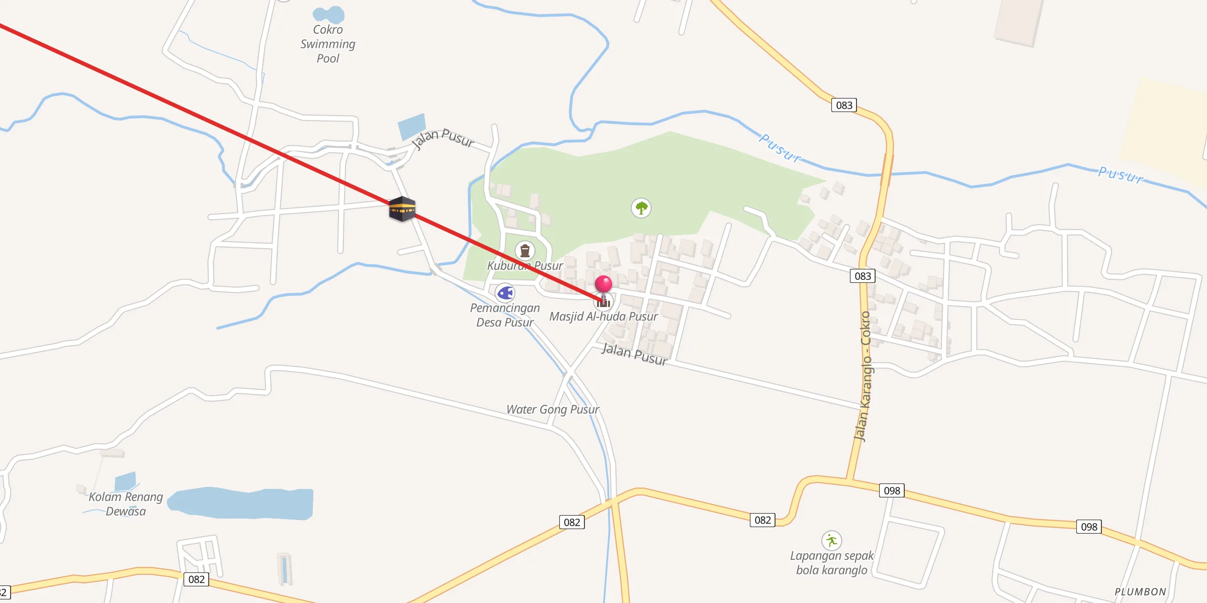 Carte de localisation : Masjid Al-huda Pusur