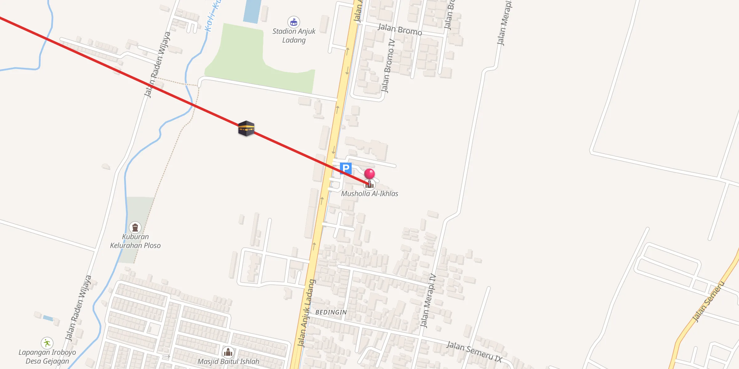 Carte de localisation : Musholla Al-Ikhlas