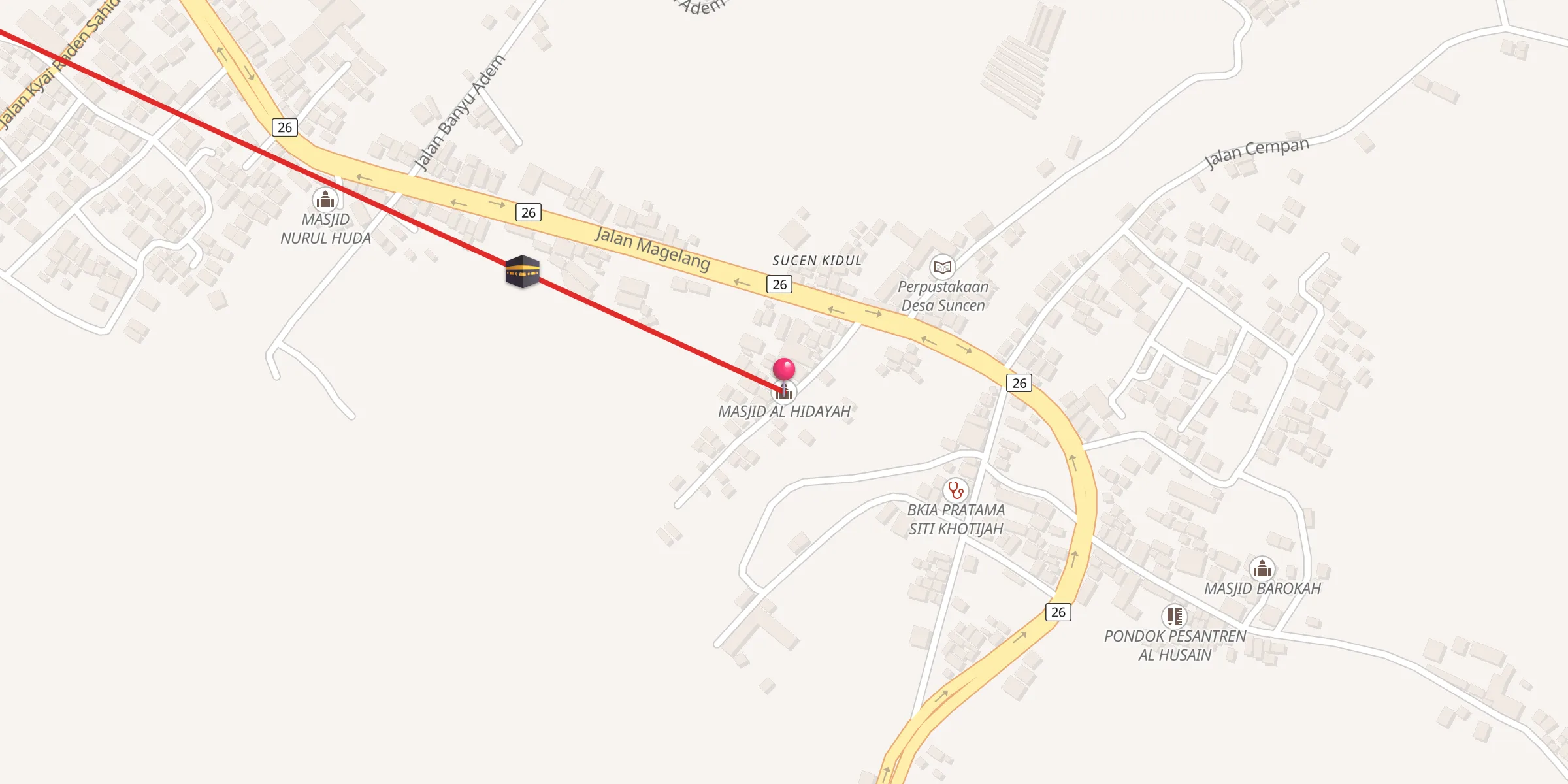 Carte de localisation : MASJID AL HIDAYAH