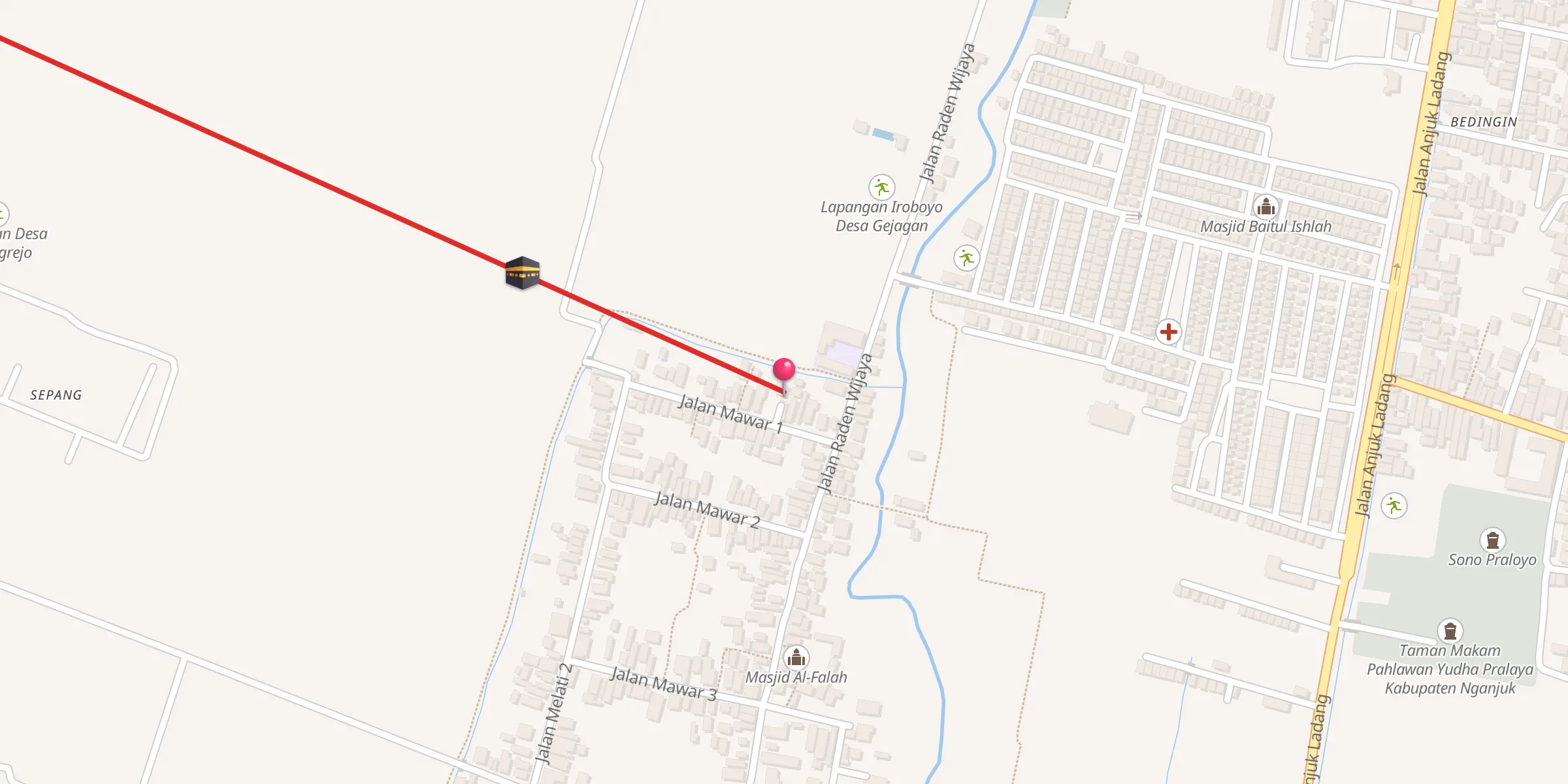 Carte de localisation : Musholla Baitul Rohim