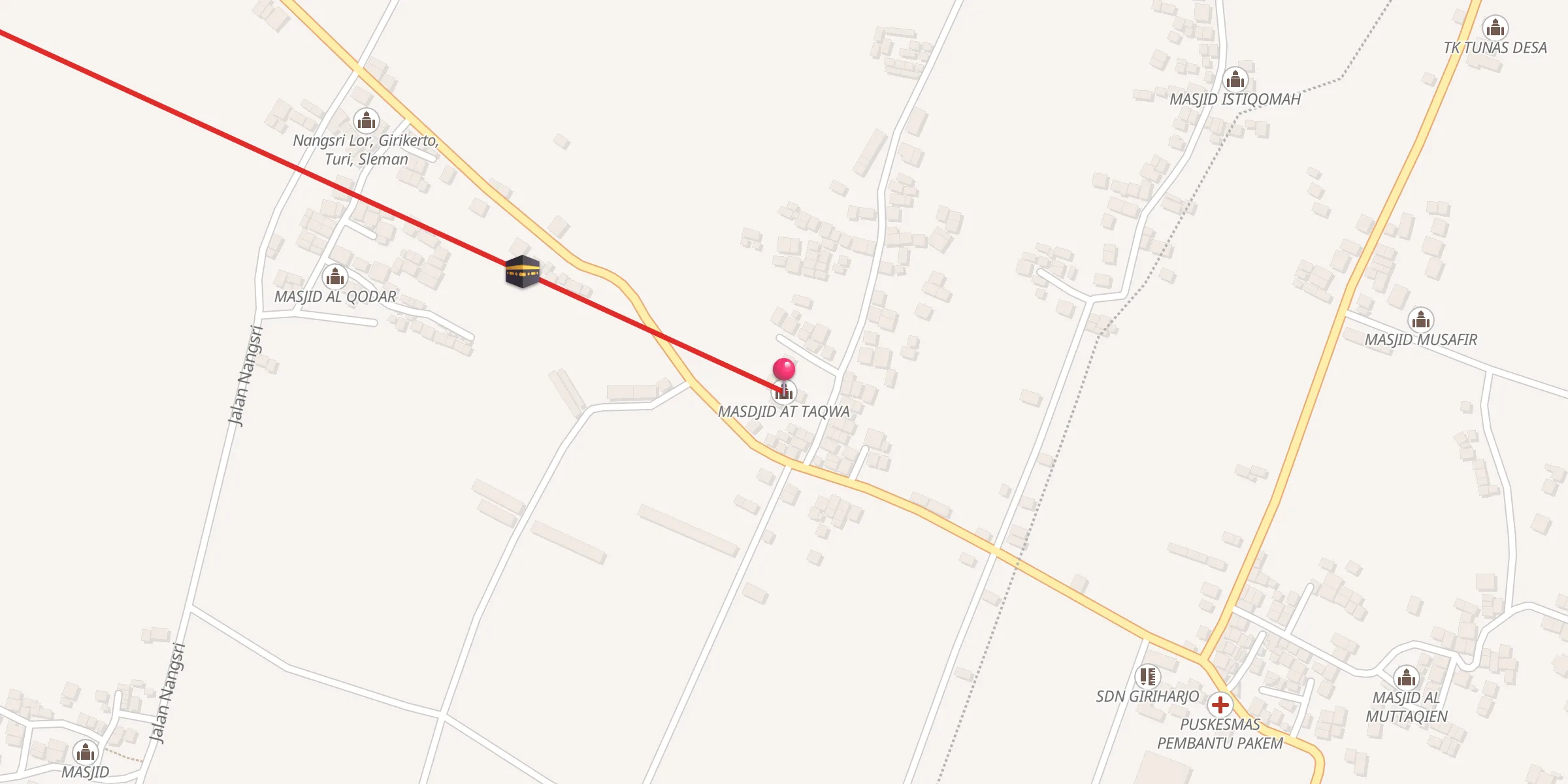 Carte de localisation : MASDJID AT TAQWA