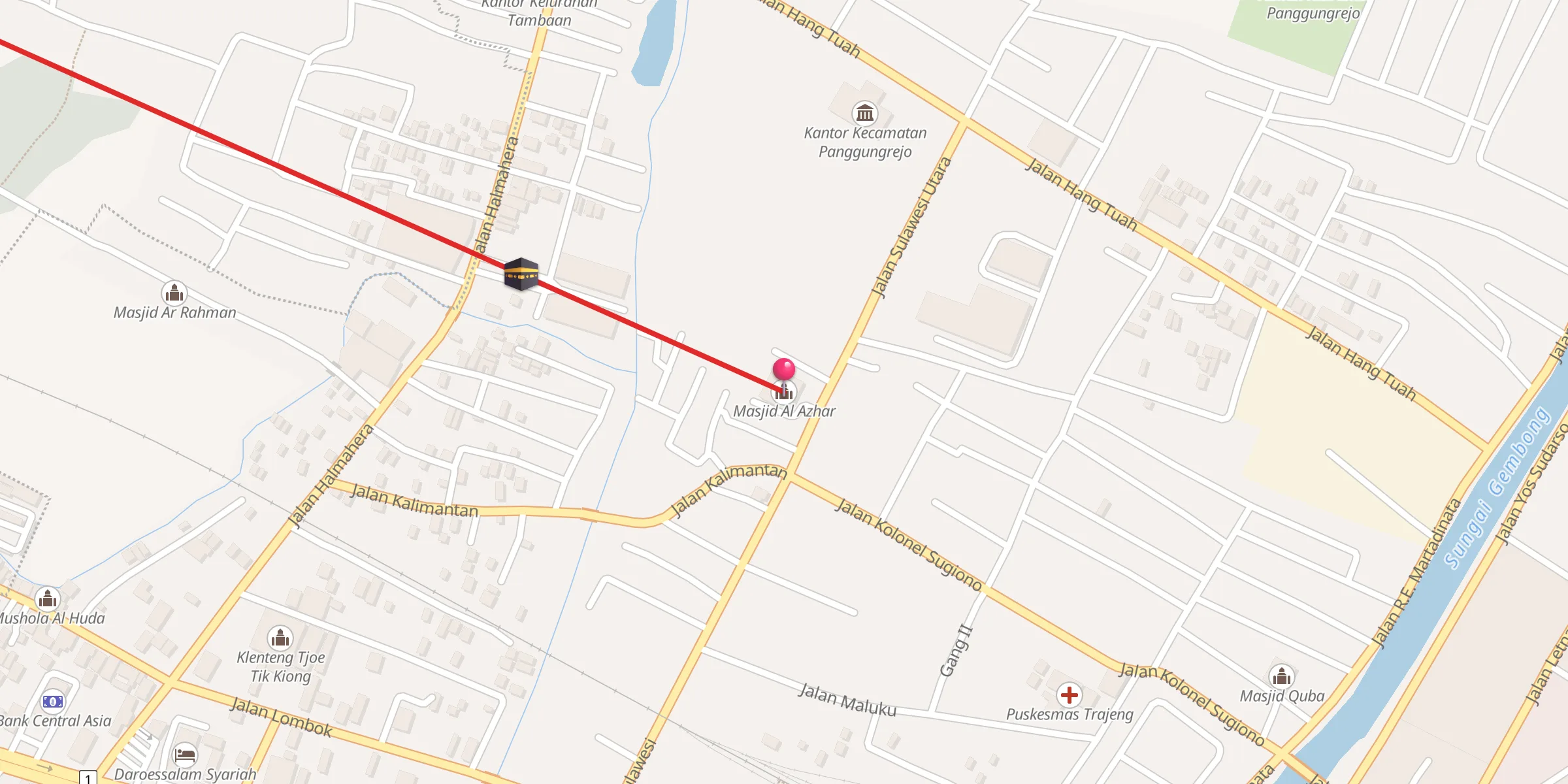 Carte de localisation : Masjid Al Azhar