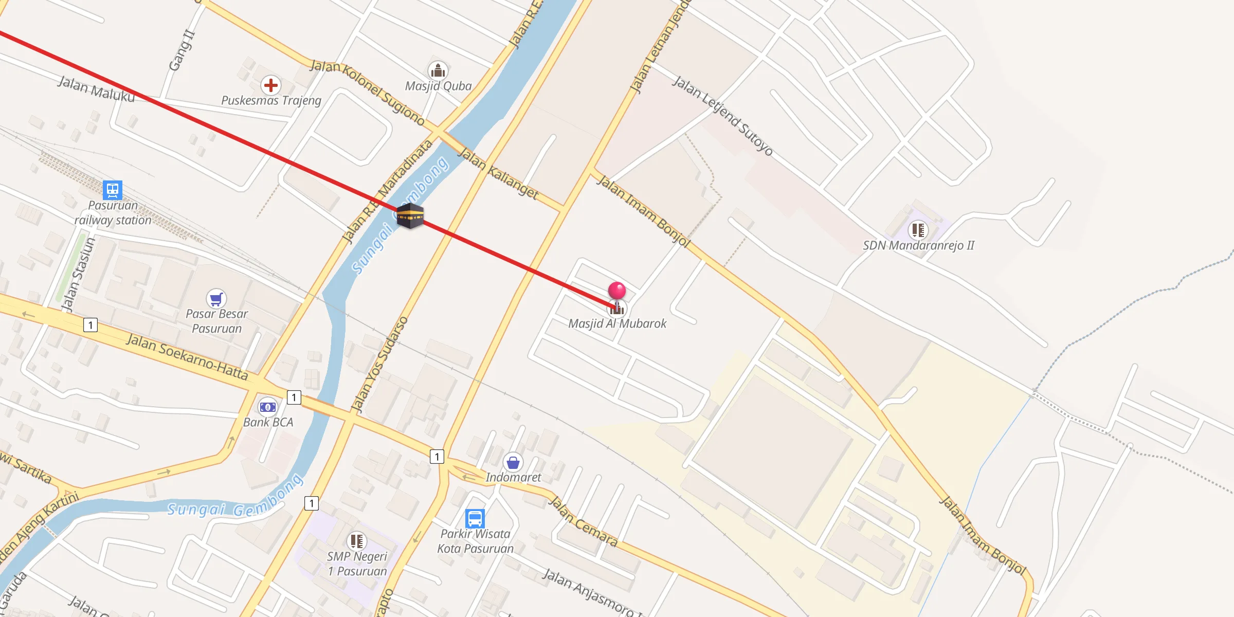 Carte de localisation : Masjid Al Mubarok