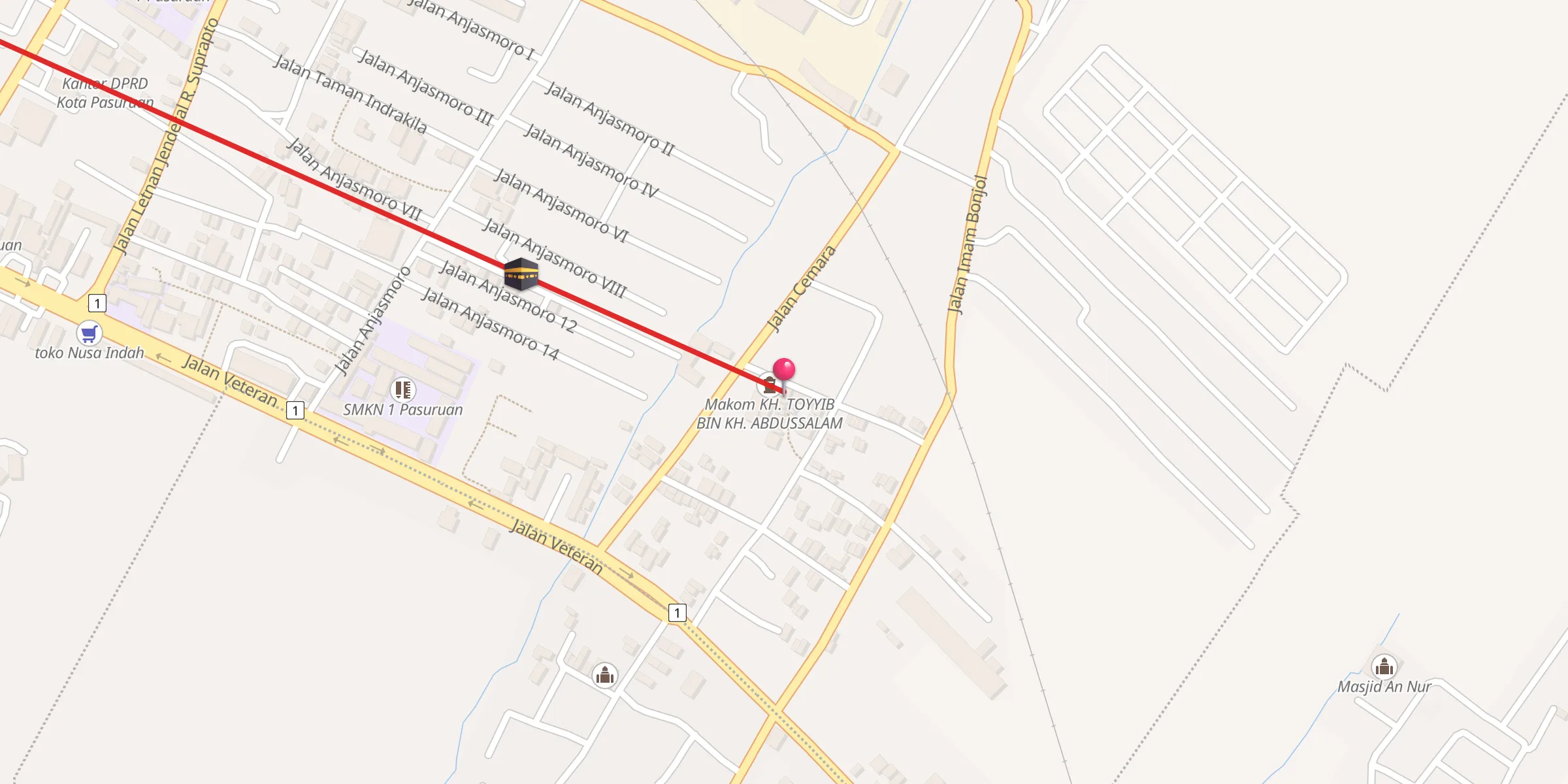 Carte de localisation : Masjid Sabiluth Thoyyib