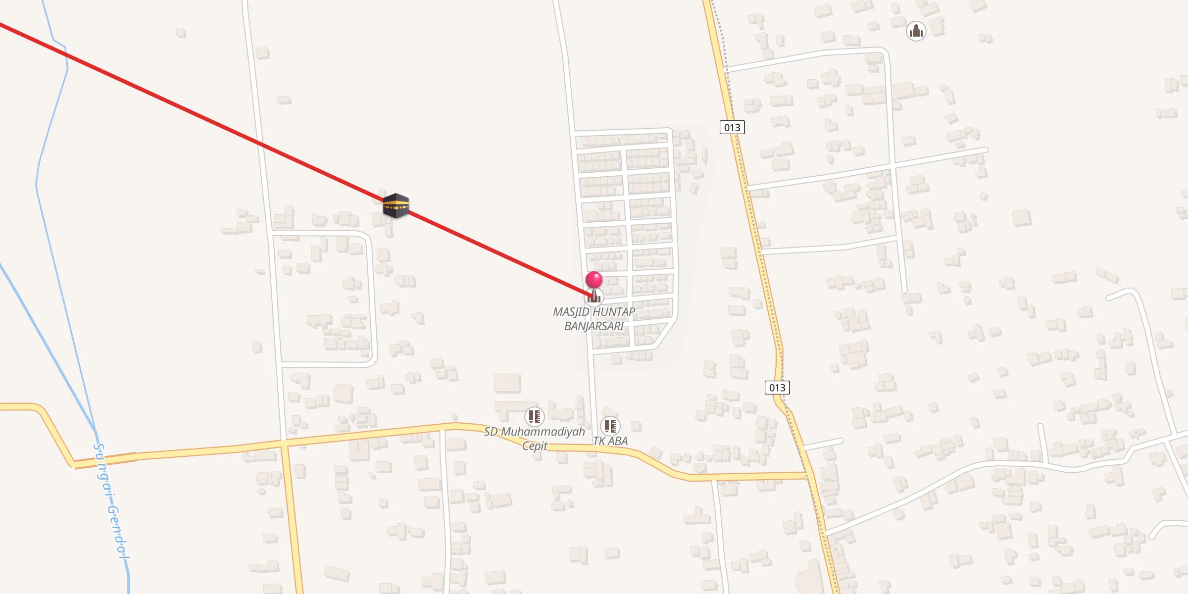 Carte de localisation : MASJID HUNTAP BANJARSARI