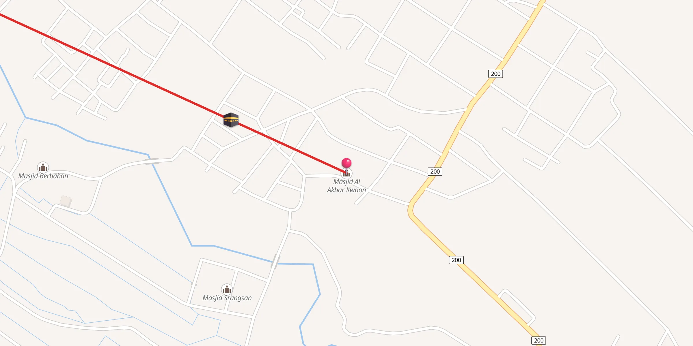 Carte de localisation : Masjid Al Akbar Kwaon