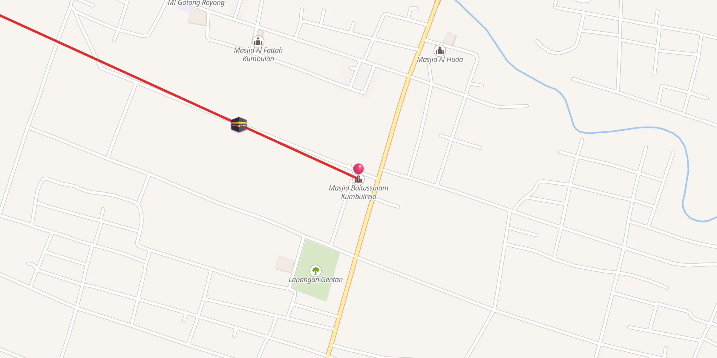Carte de localisation : Masjid Baitussalam Kumbulrejo