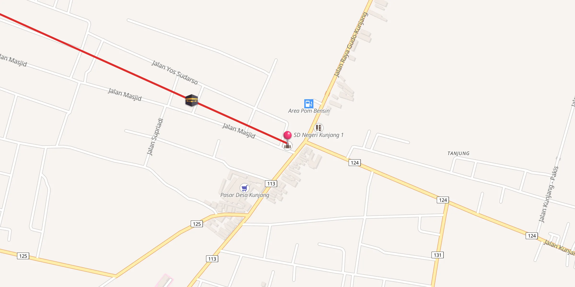 Carte de localisation : Masjid Al-Huda Kunjang