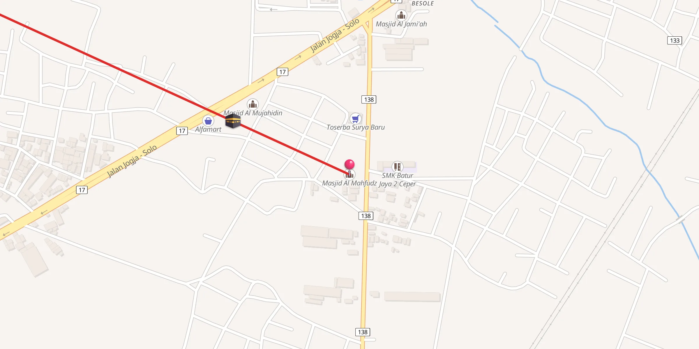Carte de localisation : Masjid Al Mahfudz