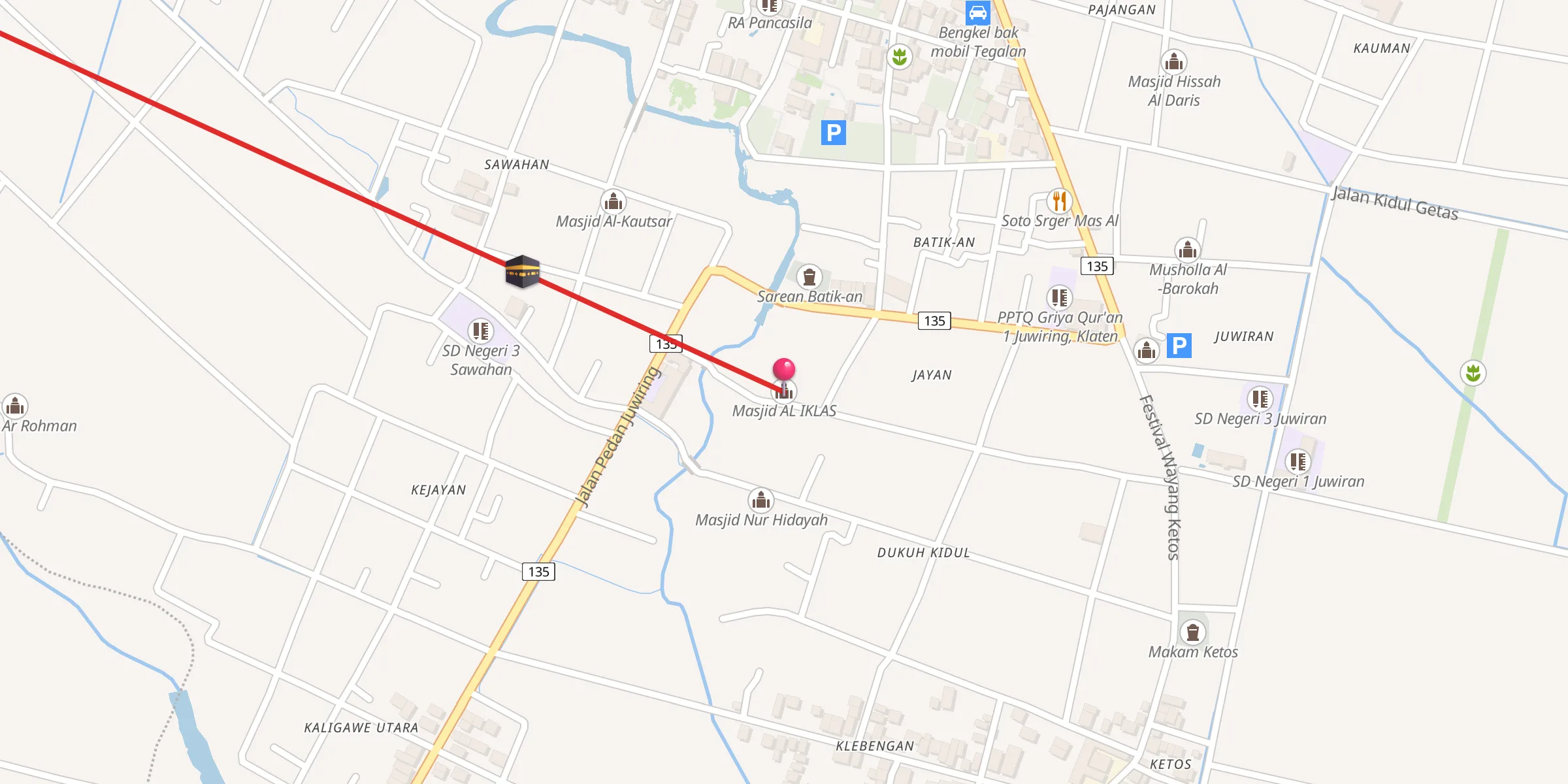 Carte de localisation : Masjid AL IKLAS