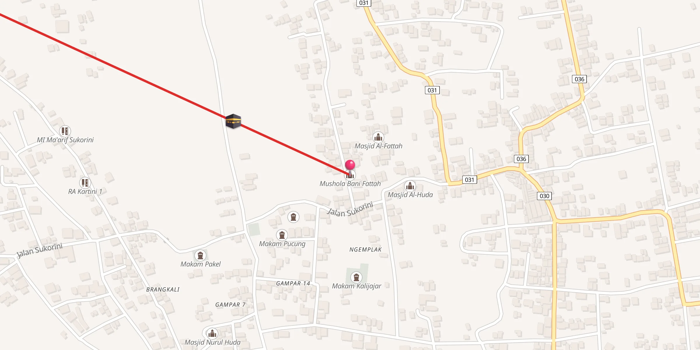 Carte de localisation : Mushola Bani Fattah