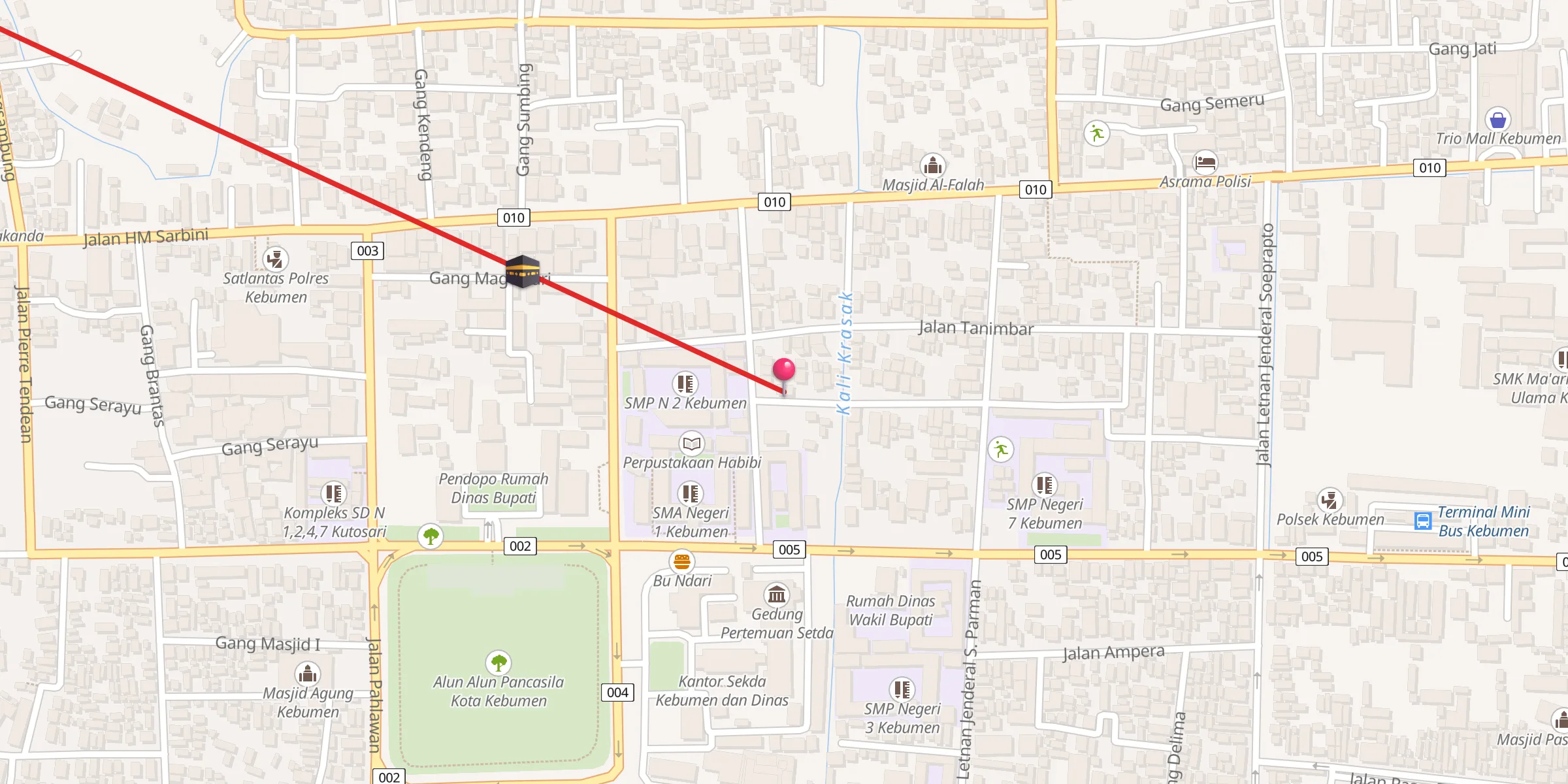 Carte de localisation : Musholla Al Ikhlas