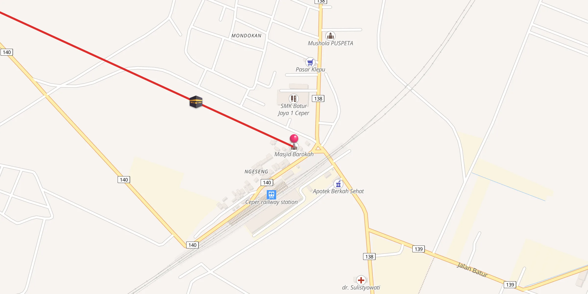 Carte de localisation : Masjid Barokah