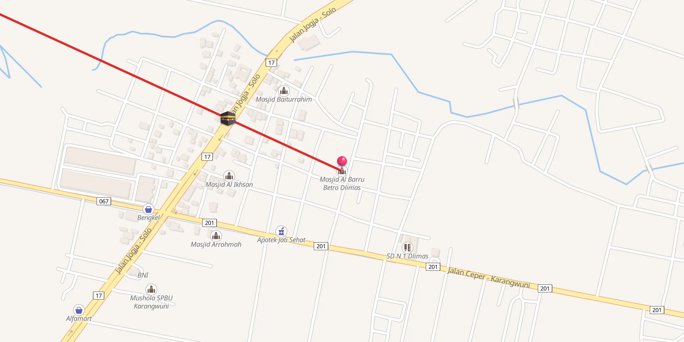 Carte de localisation : Masjid Al Barru Betro Dlimas