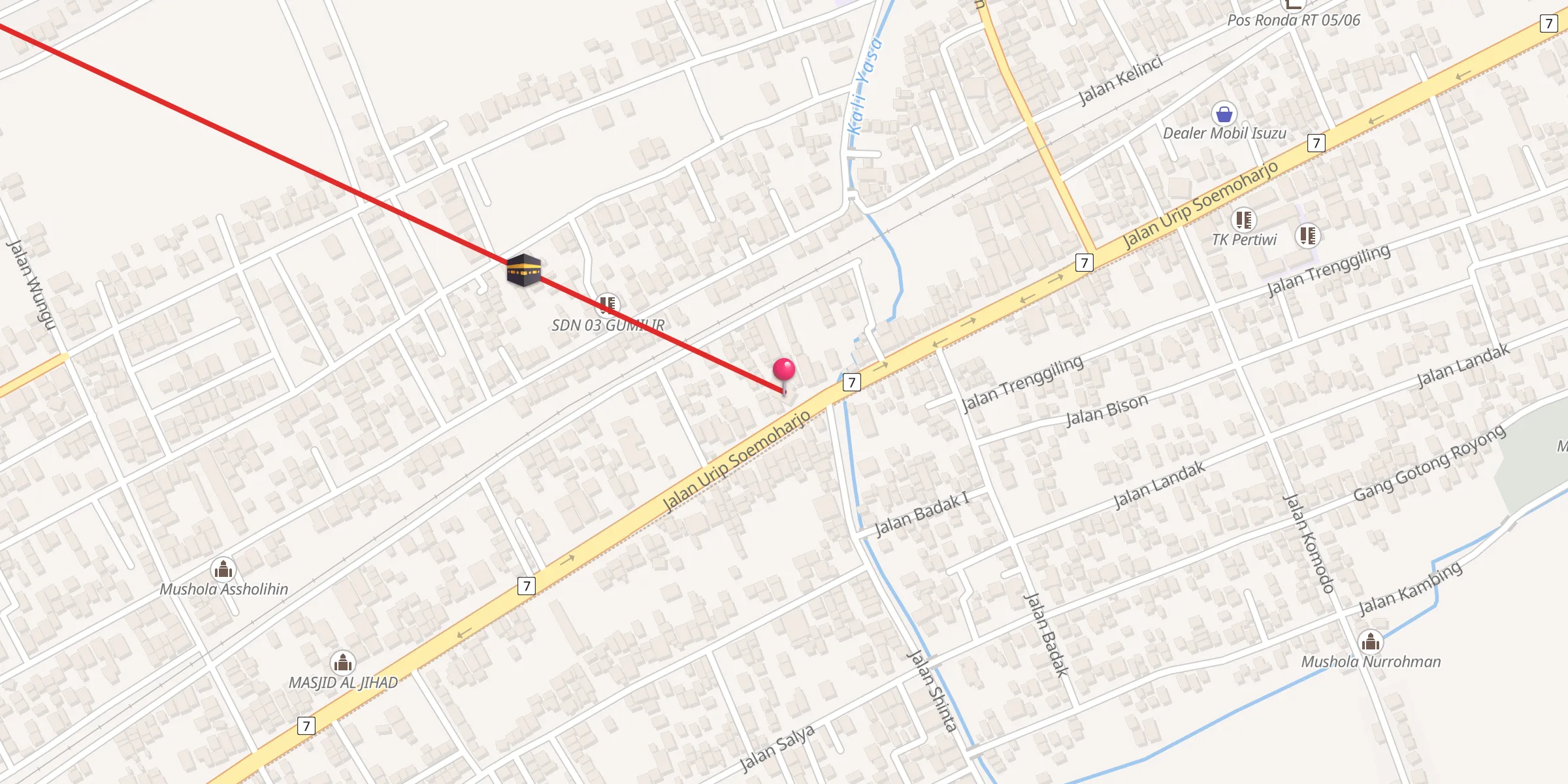 Carte de localisation : MASJID QORIATUL KHOIRIYAH