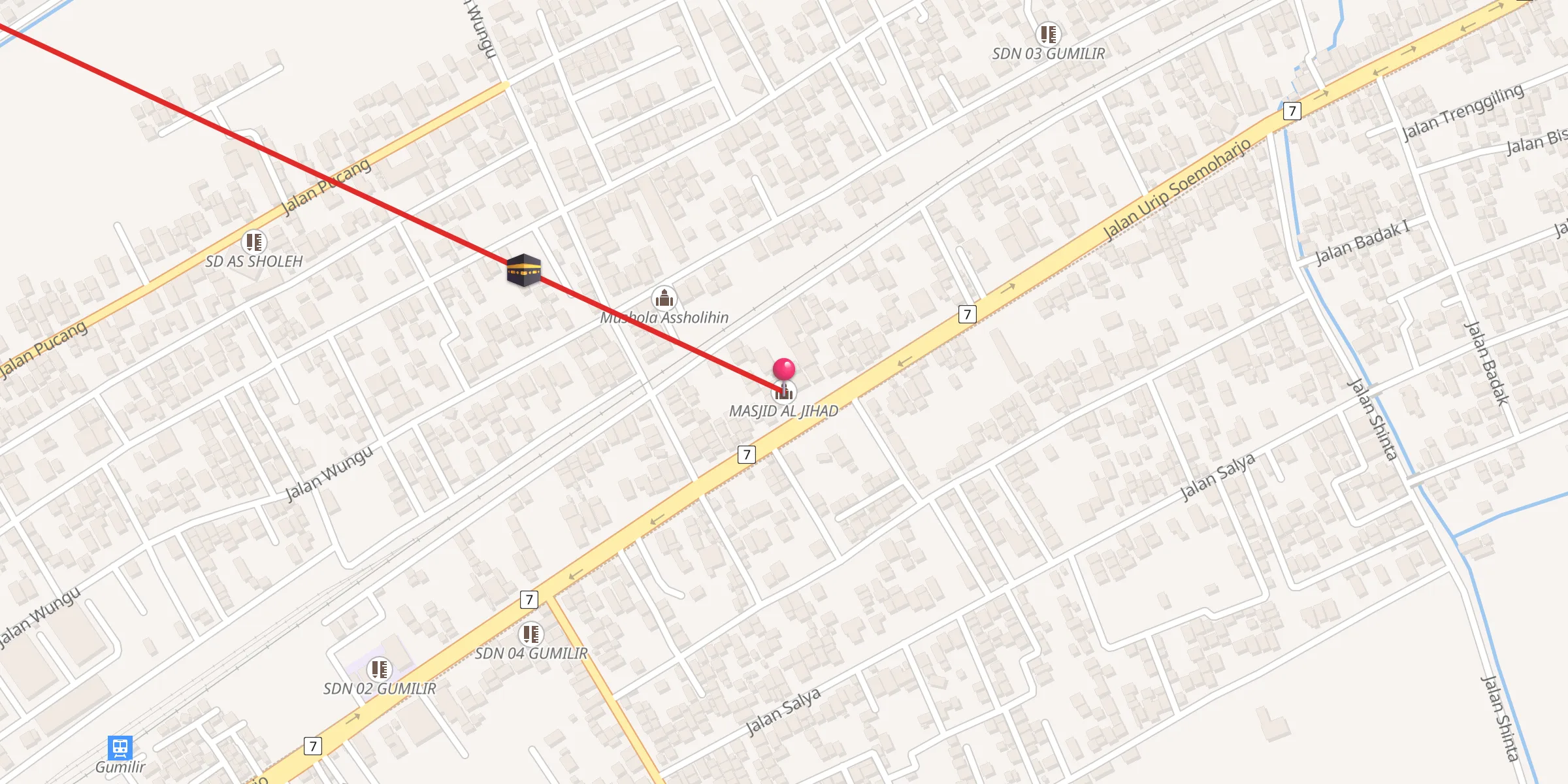 Carte de localisation : MASJID AL JIHAD