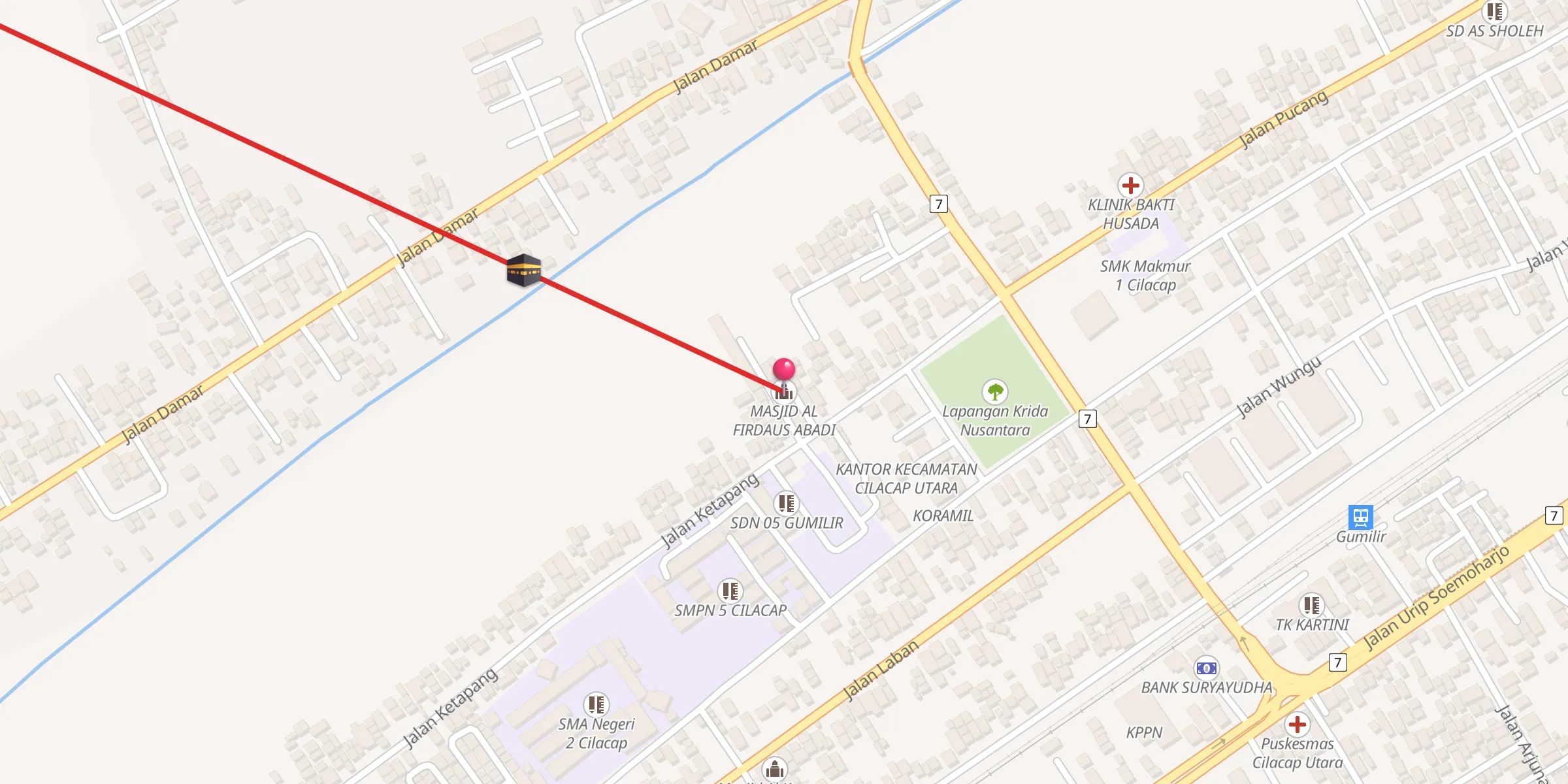 Carte de localisation : MASJID AL FIRDAUS ABADI