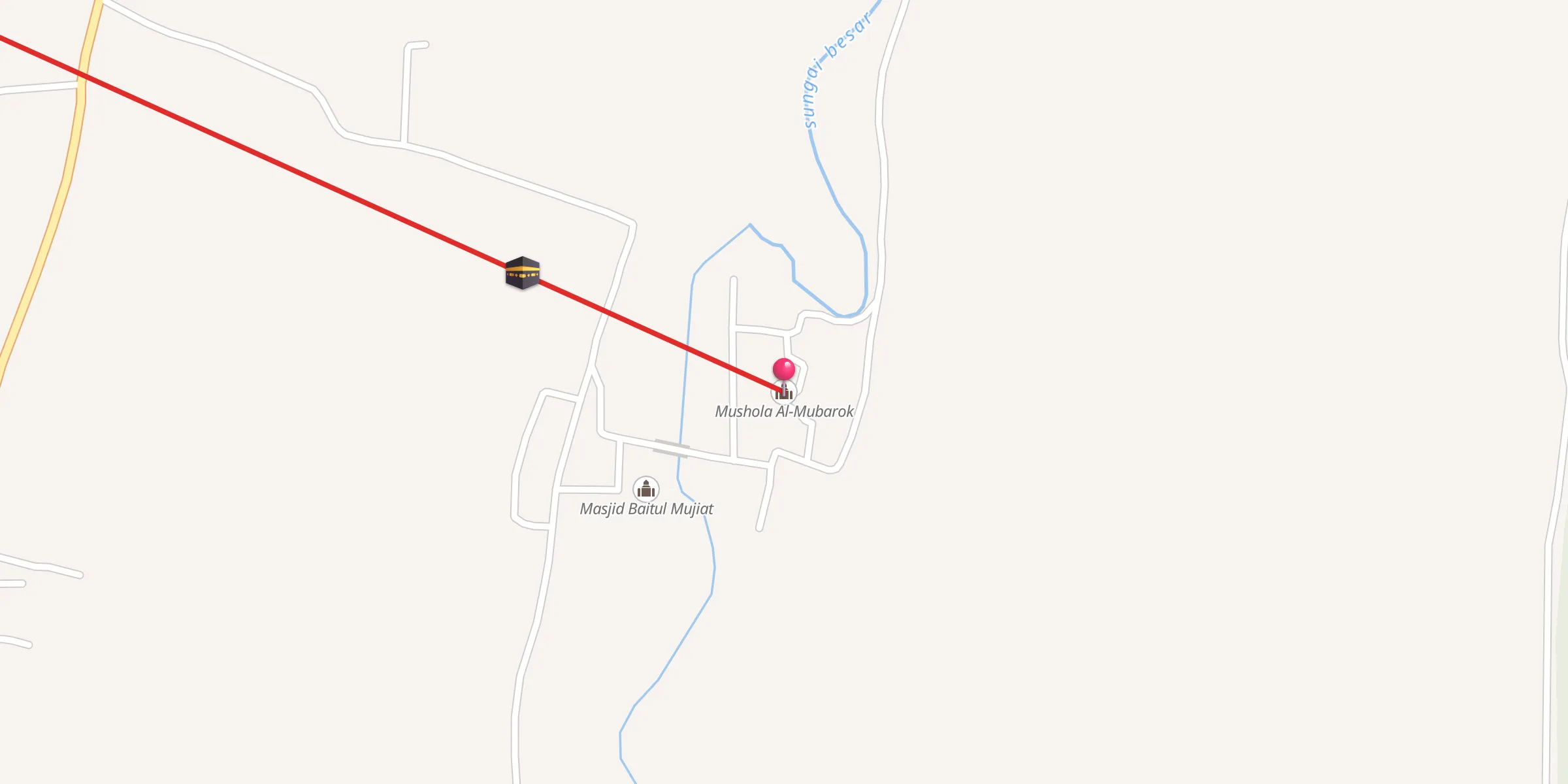 Carte de localisation : Mushola Al-Mubarok