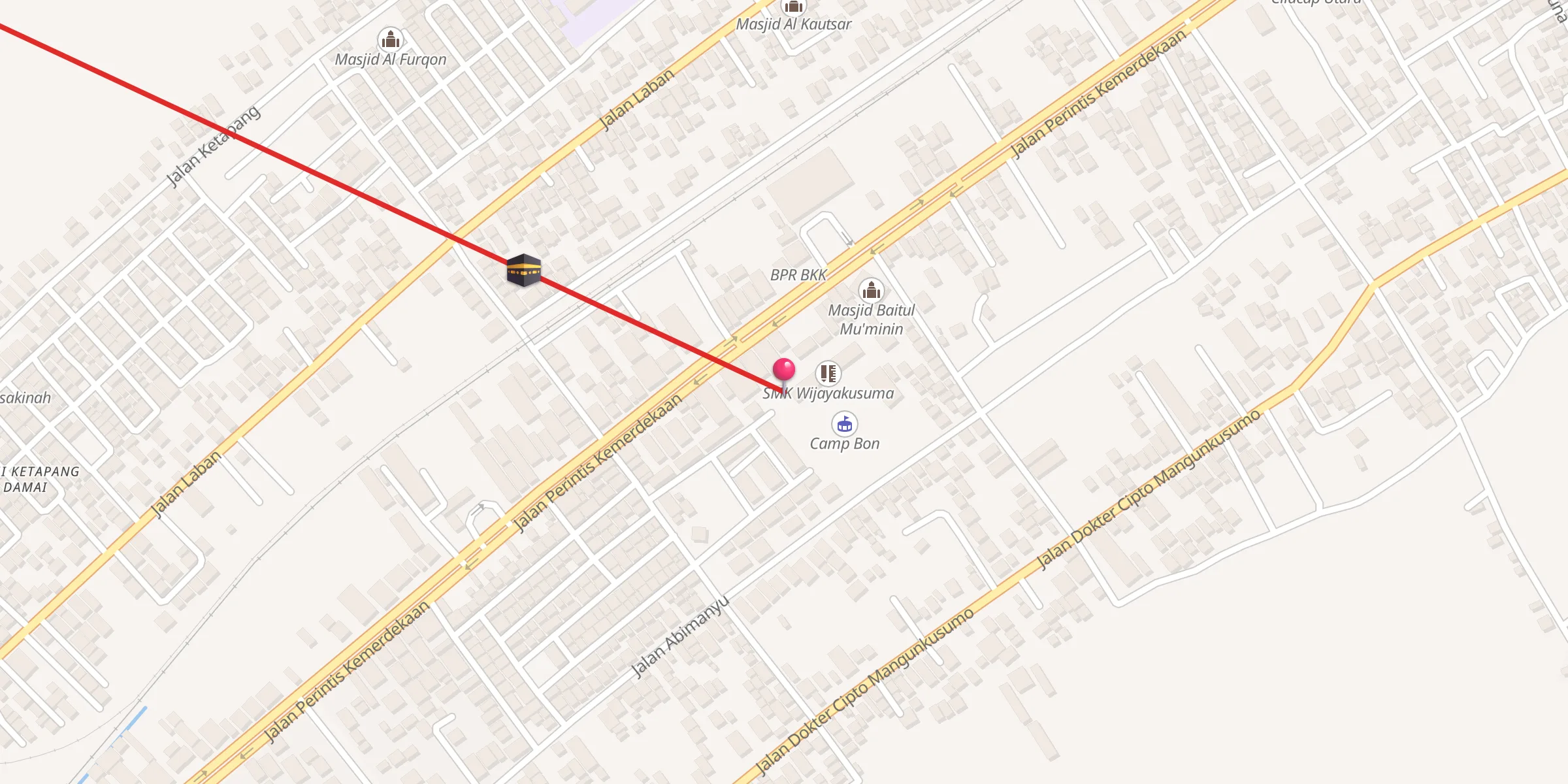 Carte de localisation : Majid Sekolah
