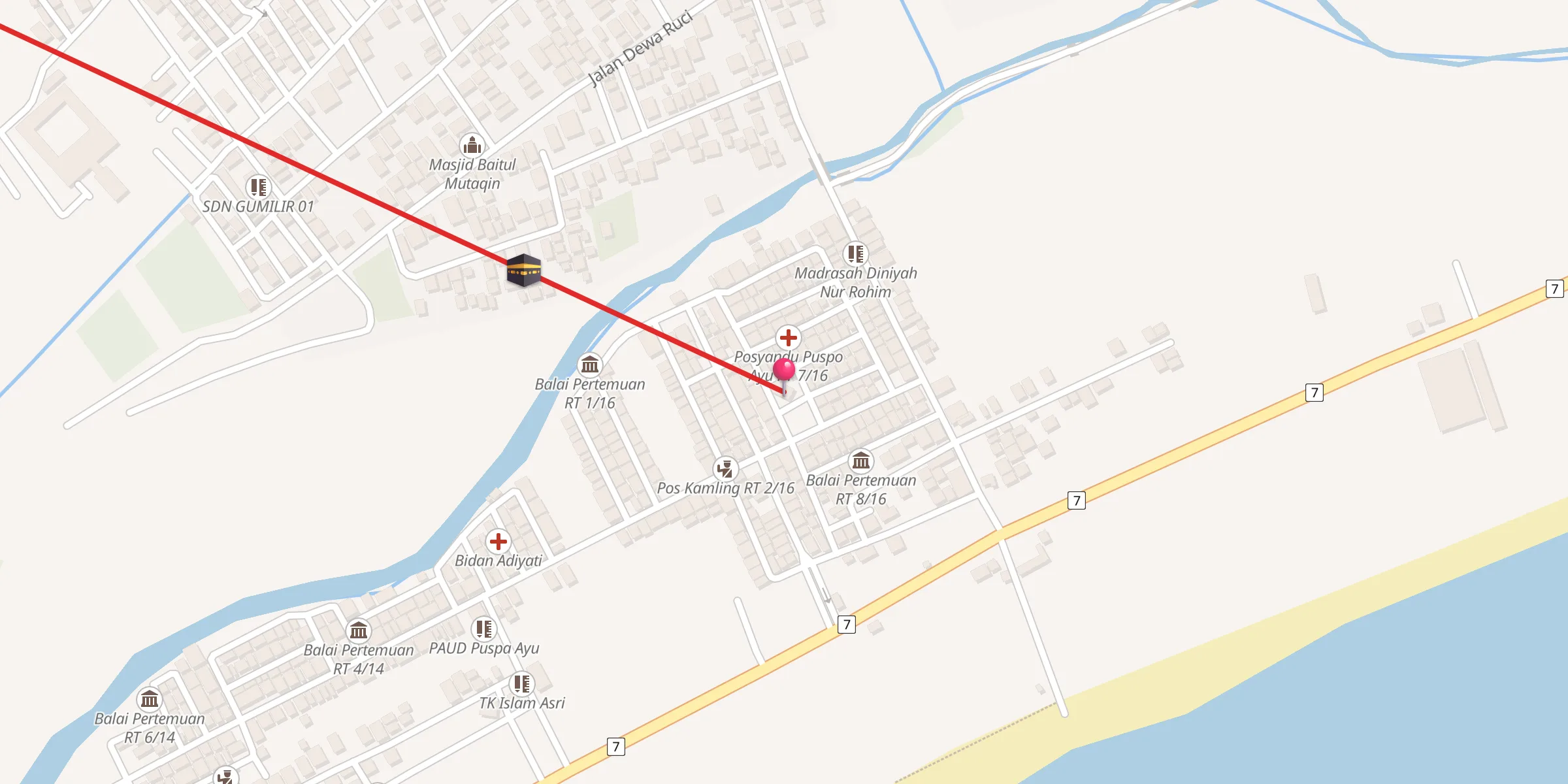 Carte de localisation : Masjid Al Barokah