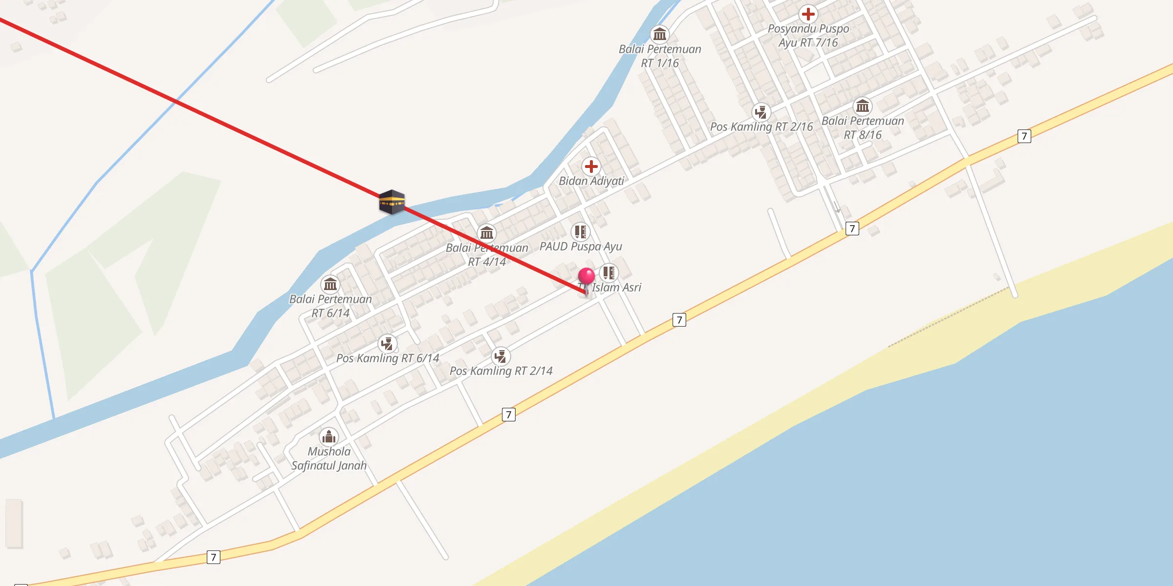 Carte de localisation : Masjid Al Hidayah