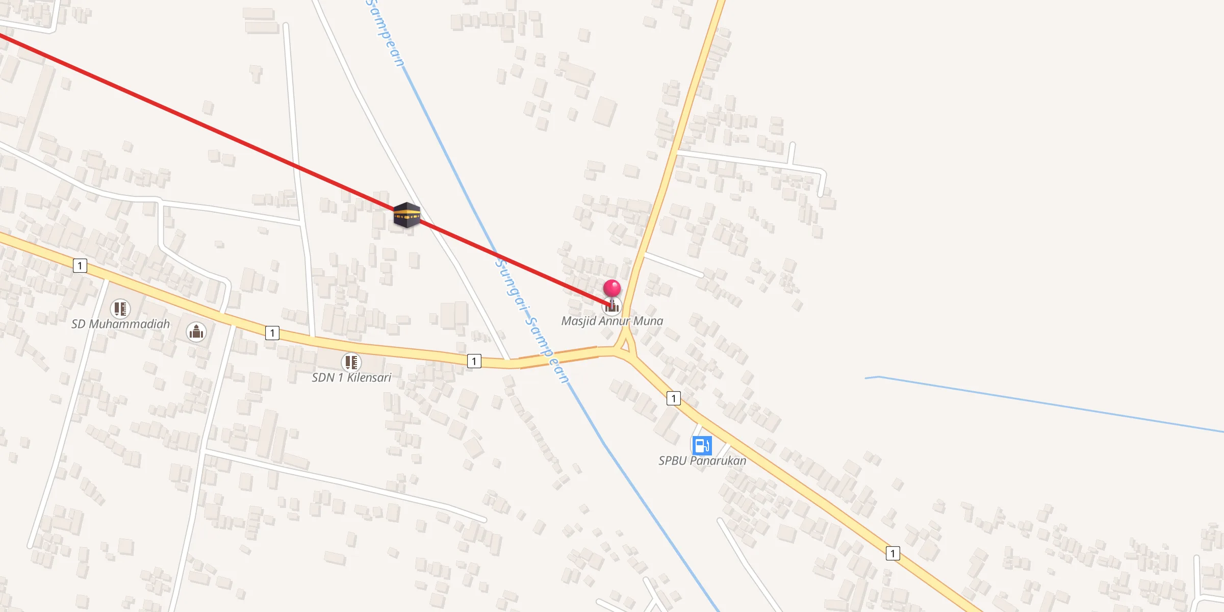 Carte de localisation : Masjid Annur Muna