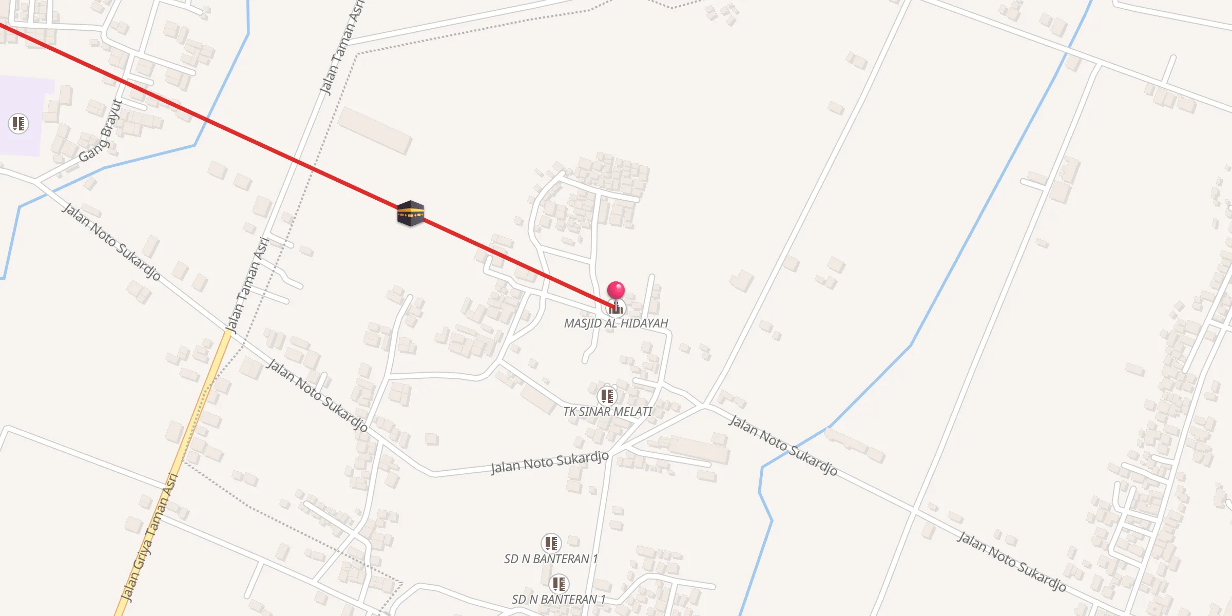Carte de localisation : MASJID AL HIDAYAH