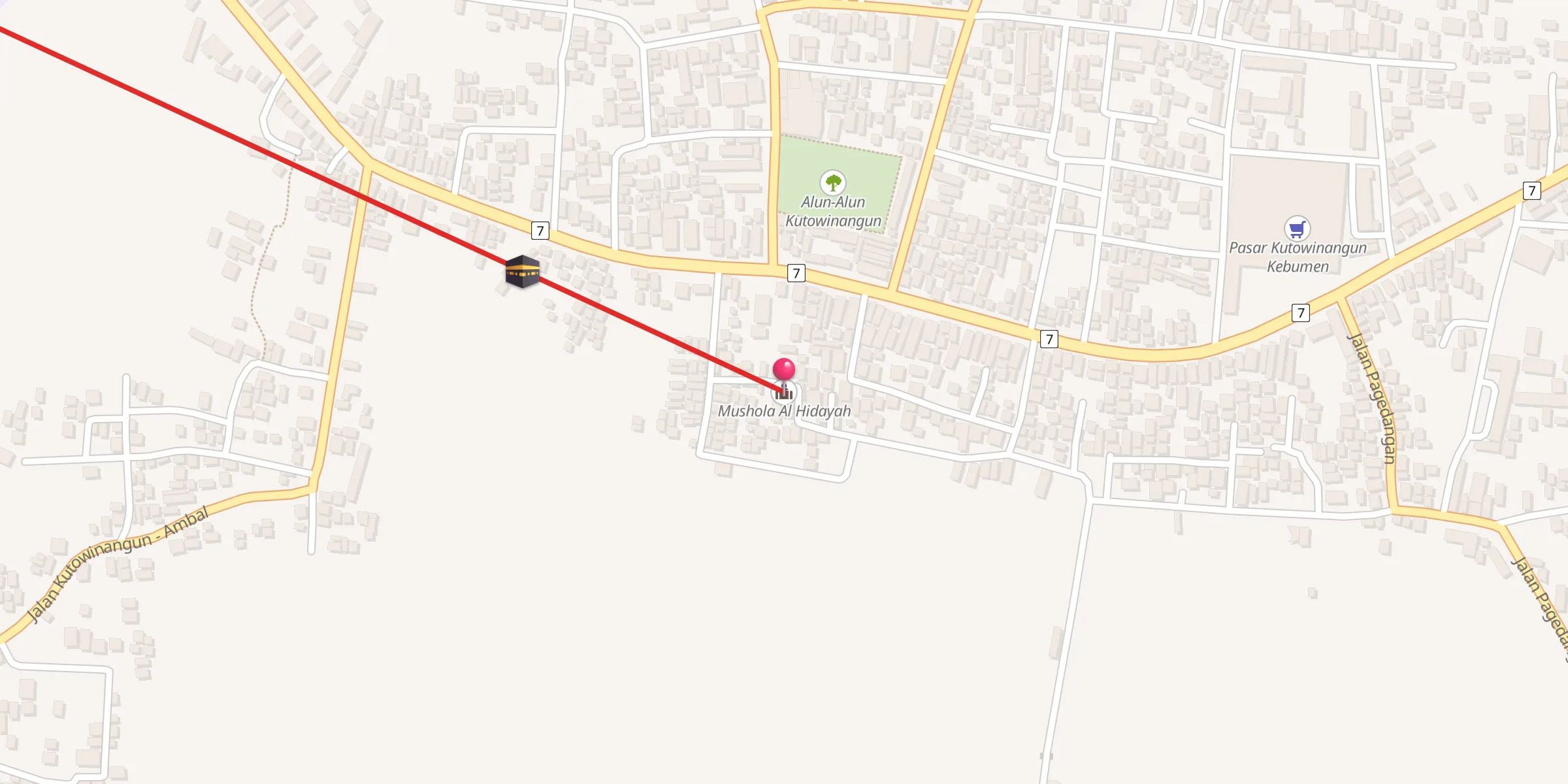 Carte de localisation : Mushola Al Hidayah