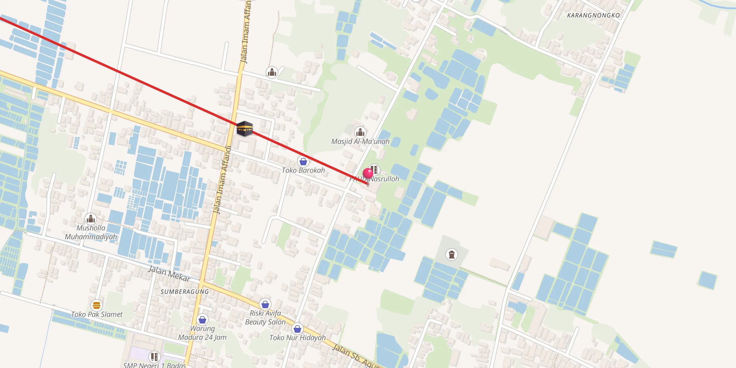 Carte de localisation : Masjid Nasrulloh (LDII)