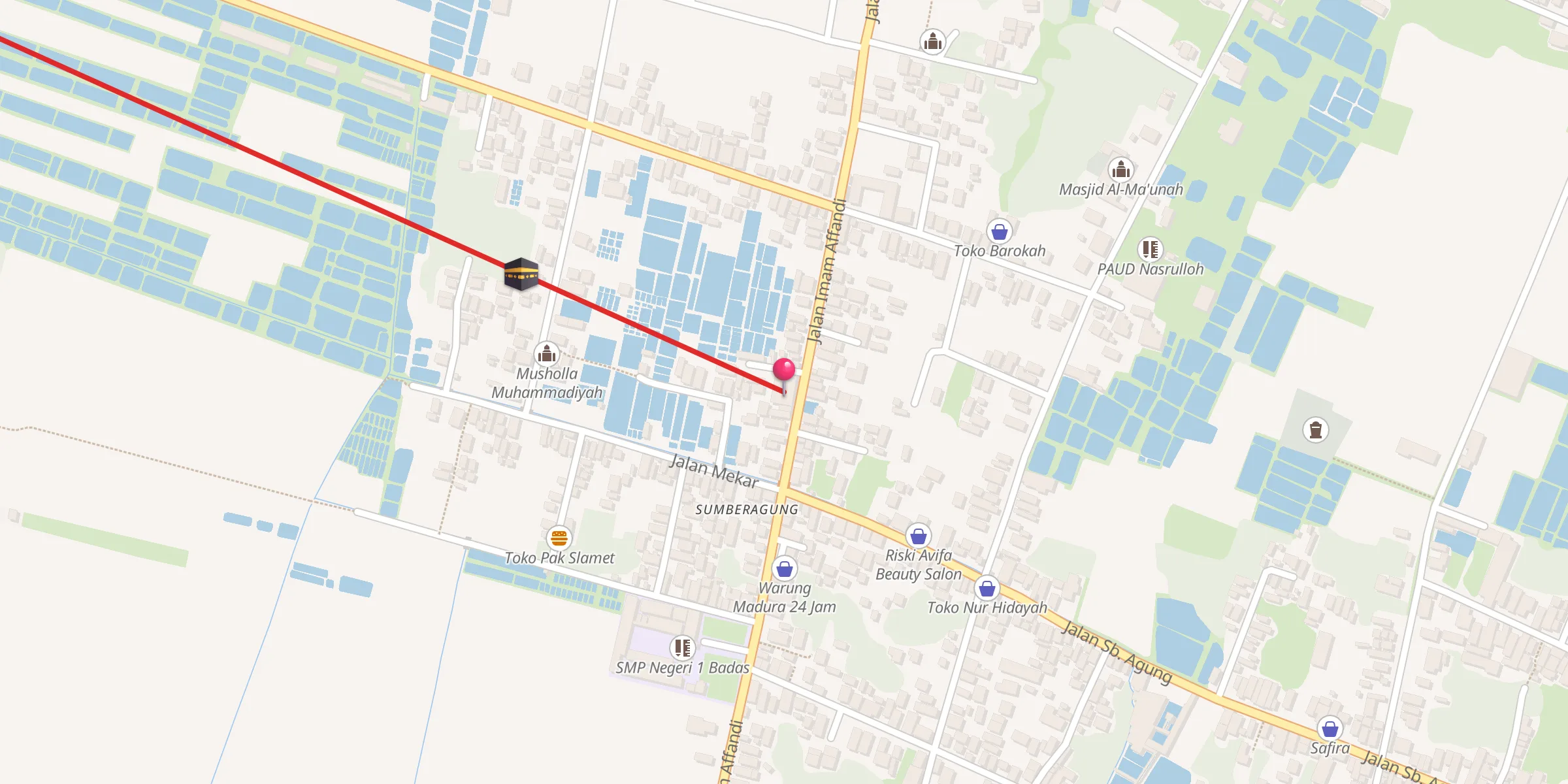 Carte de localisation : Masjid Nurul Huda
