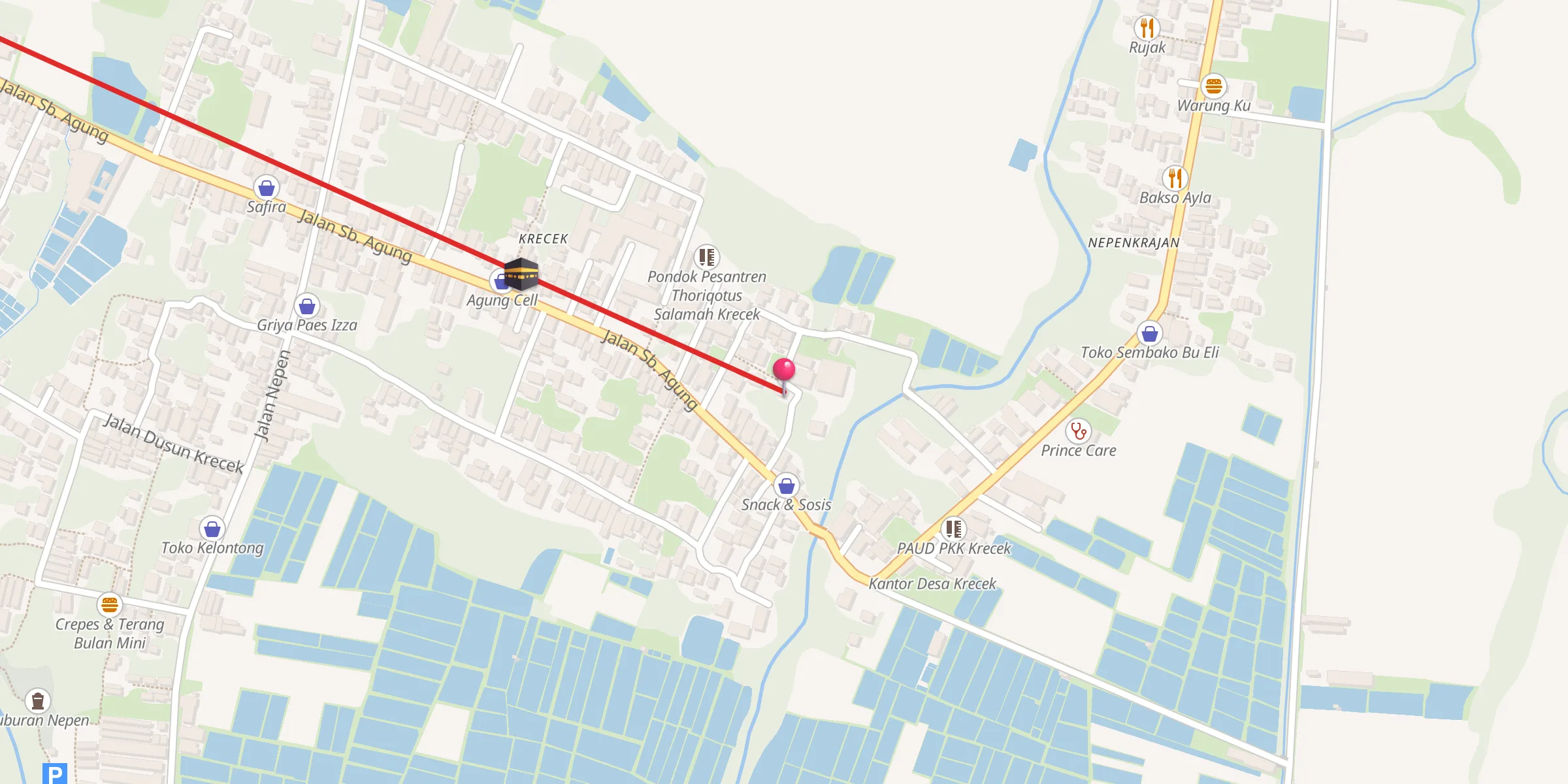 Carte de localisation : Musholla Thoriqul Jannah