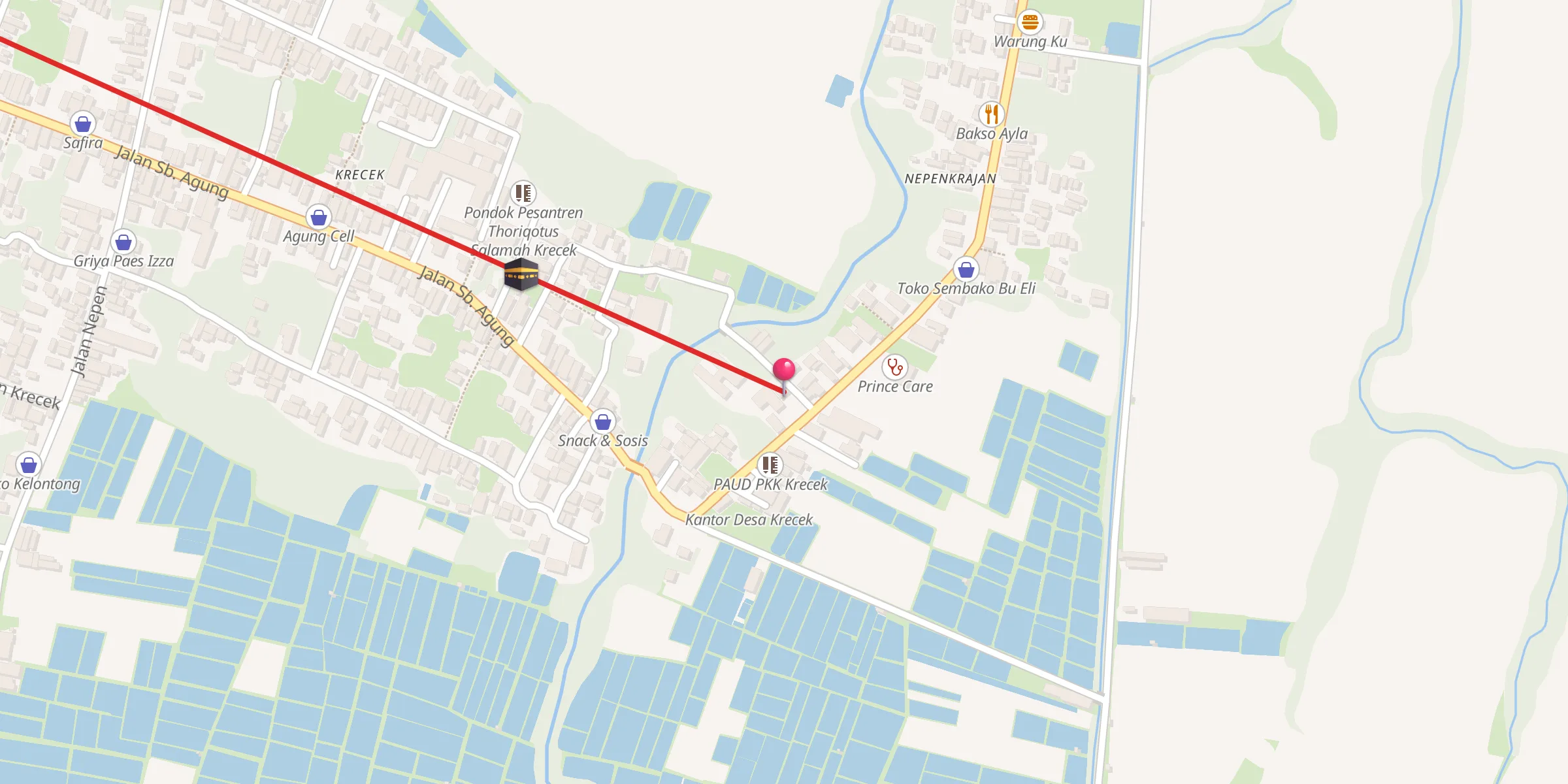 Carte de localisation : Musholla Wakaf Al-Iman